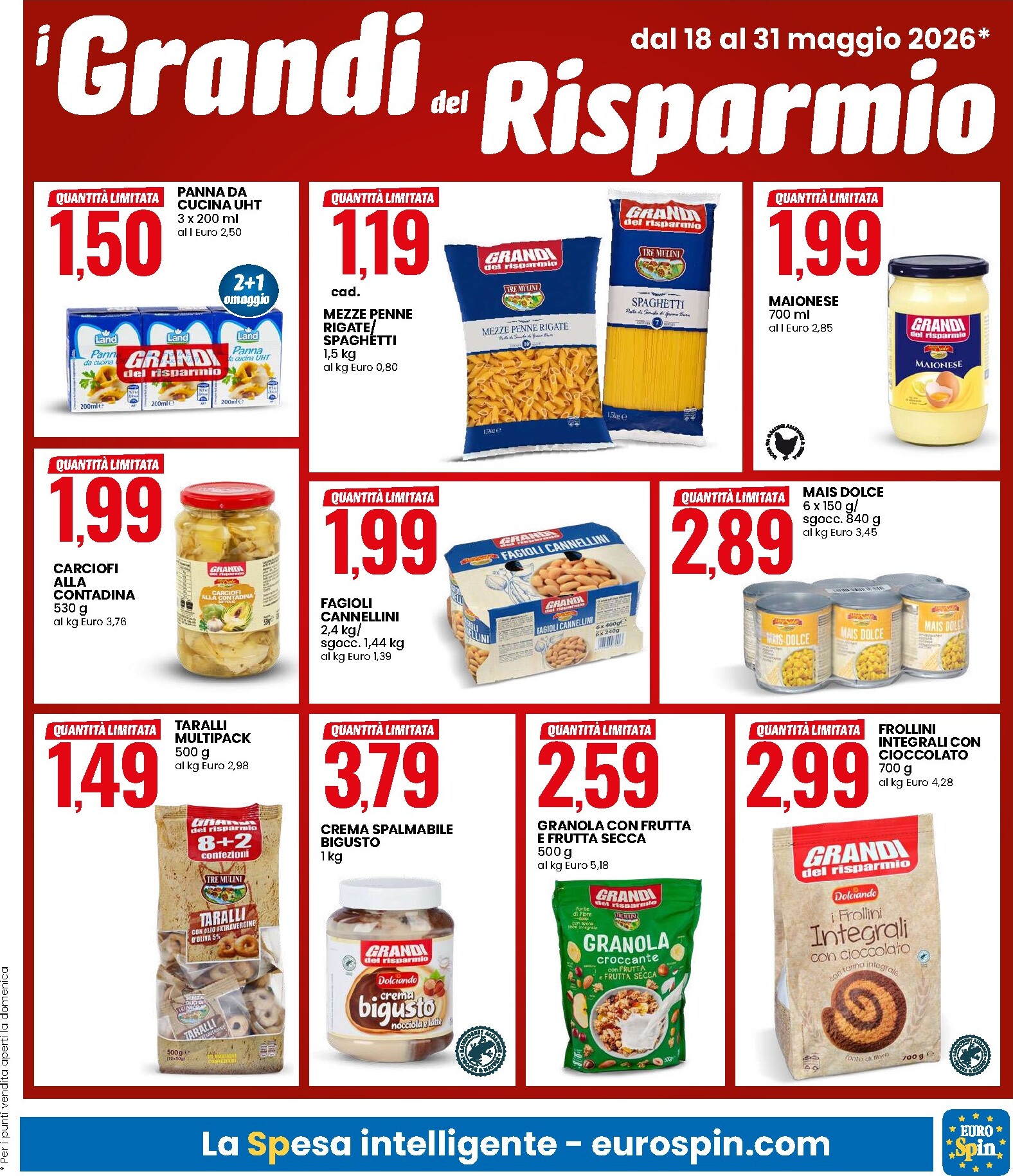 eurospin - Volantino Eurospin per la prossima settimana dal lunedì 18/05/2026 al domenica 31/05/2026 - page: 3