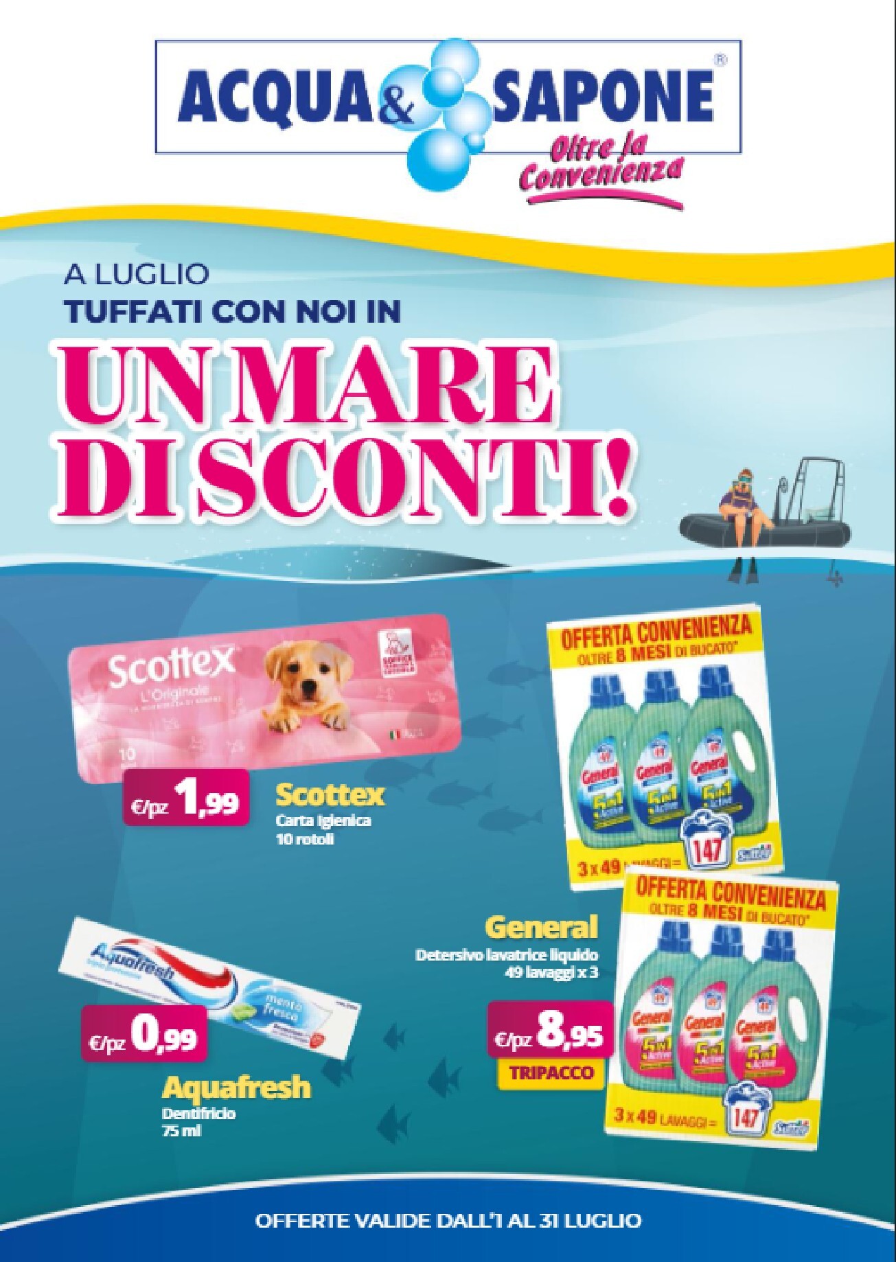 acqua-e-sapone - Volantino attuale di Acqua e Sapone valido dal mercoledì 01/07/2026 al venerdì 31/07/2026 - page: 1
