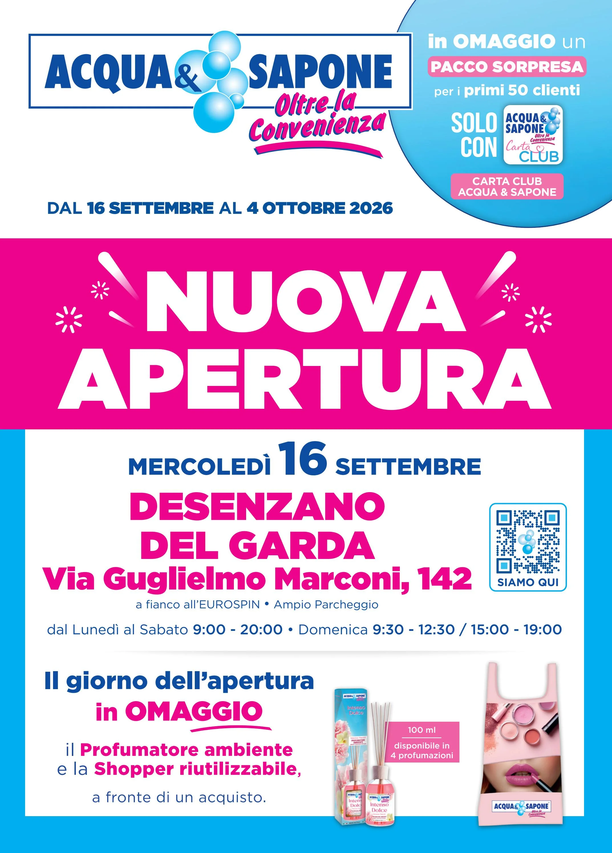 acqua-e-sapone - Volantino Acqua e Sapone - Nuova Apertura Desenzano Del Garda per la prossima settimana dal mercoledì 16/09/2026 al domenica 04/10/2026