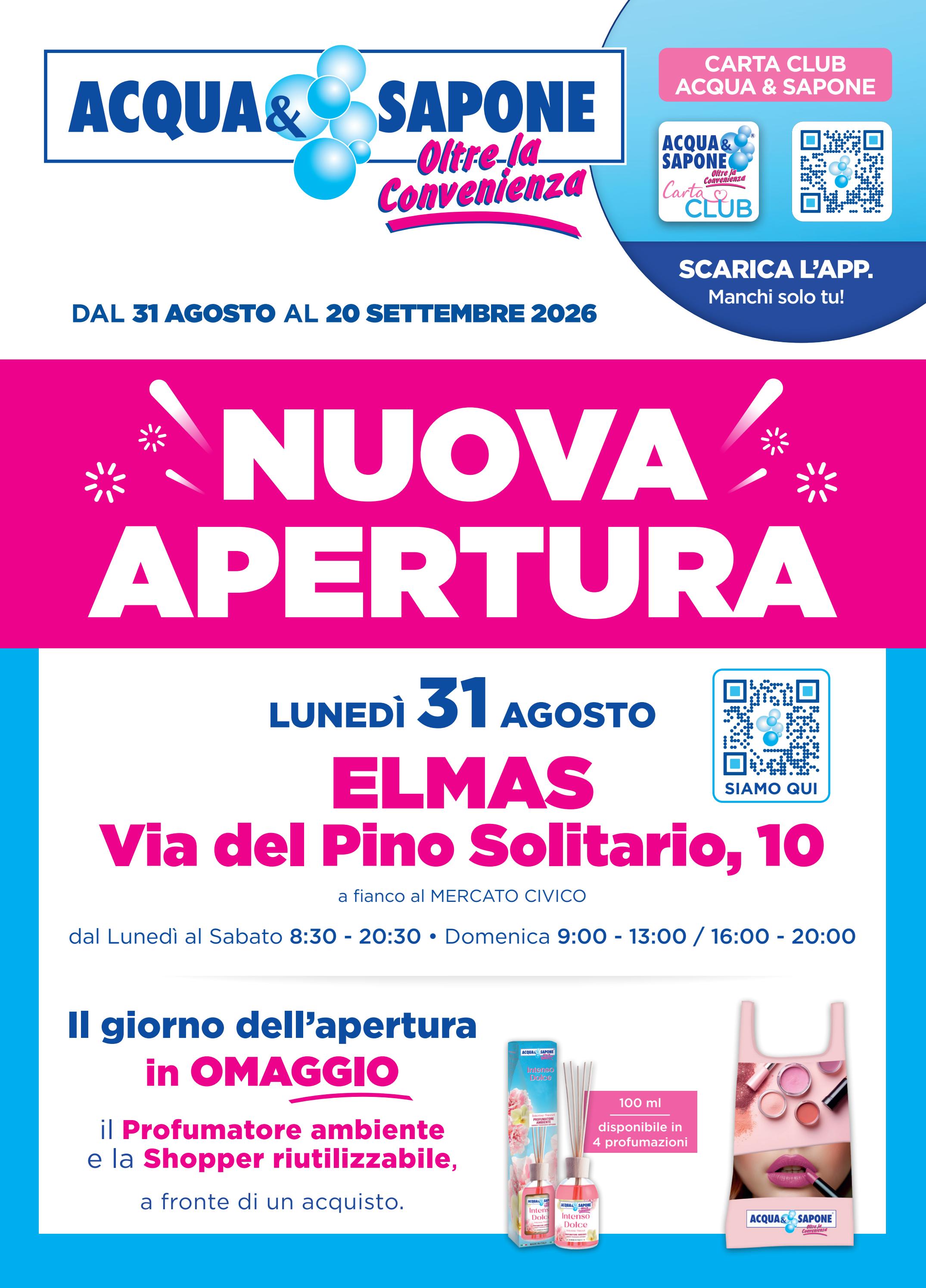 acqua-e-sapone - Volantino attuale di Acqua e Sapone - Nuova Apertura Elmas valido dal lunedì 31/08/2026 al domenica 20/09/2026