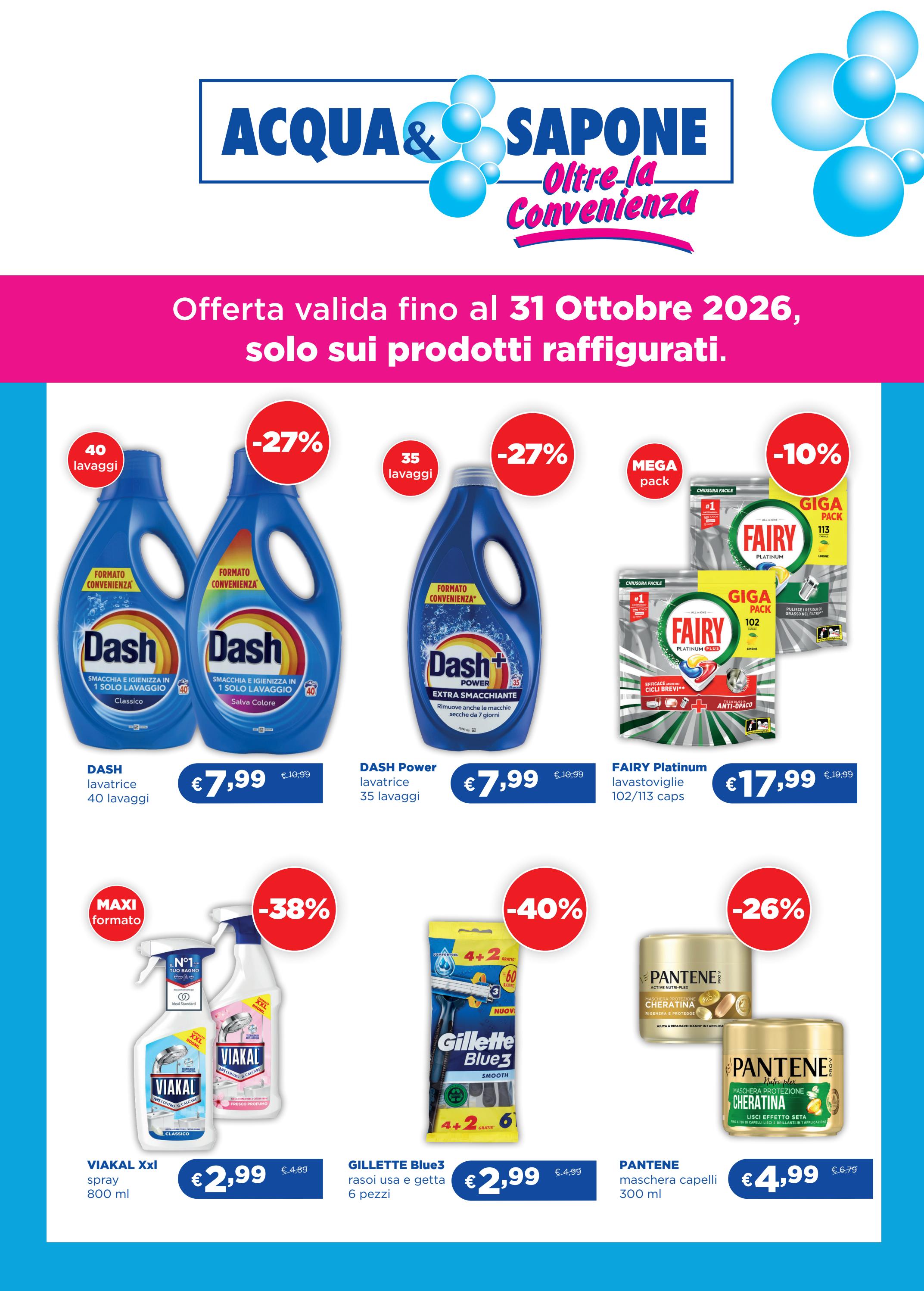 acqua-e-sapone - Volantino attuale di Acqua e Sapone - Oltre-la convenienza valido dal giovedì 01/10/2026 al sabato 31/10/2026