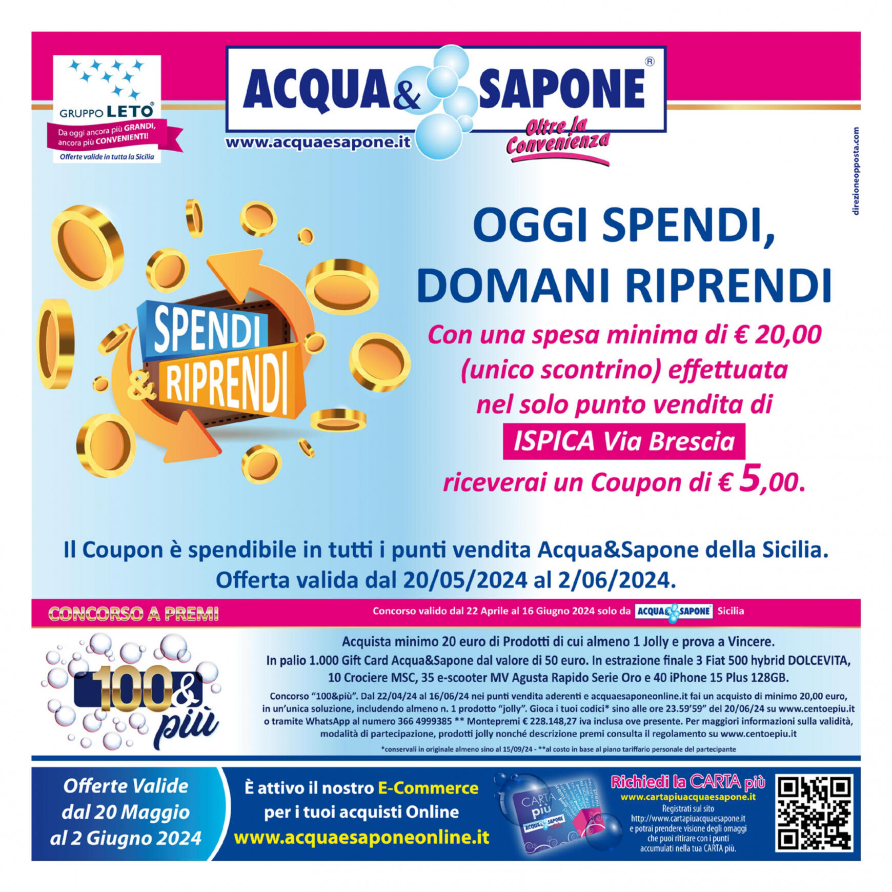 acqua-e-sapone - Nuovo volantino Acqua e Sapone - Ispica 20.05. - 02.06.