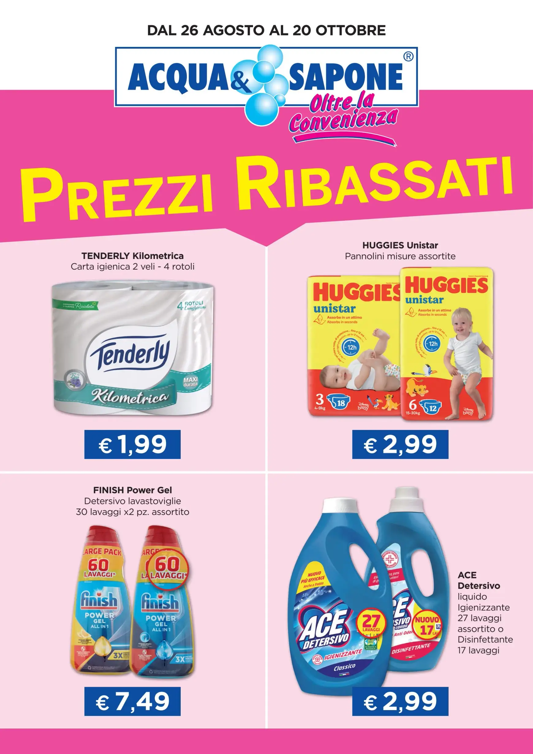 acqua-e-sapone - Nuovo volantino Acqua e Sapone - Prezzi Ribassati 26.08. - 20.10.