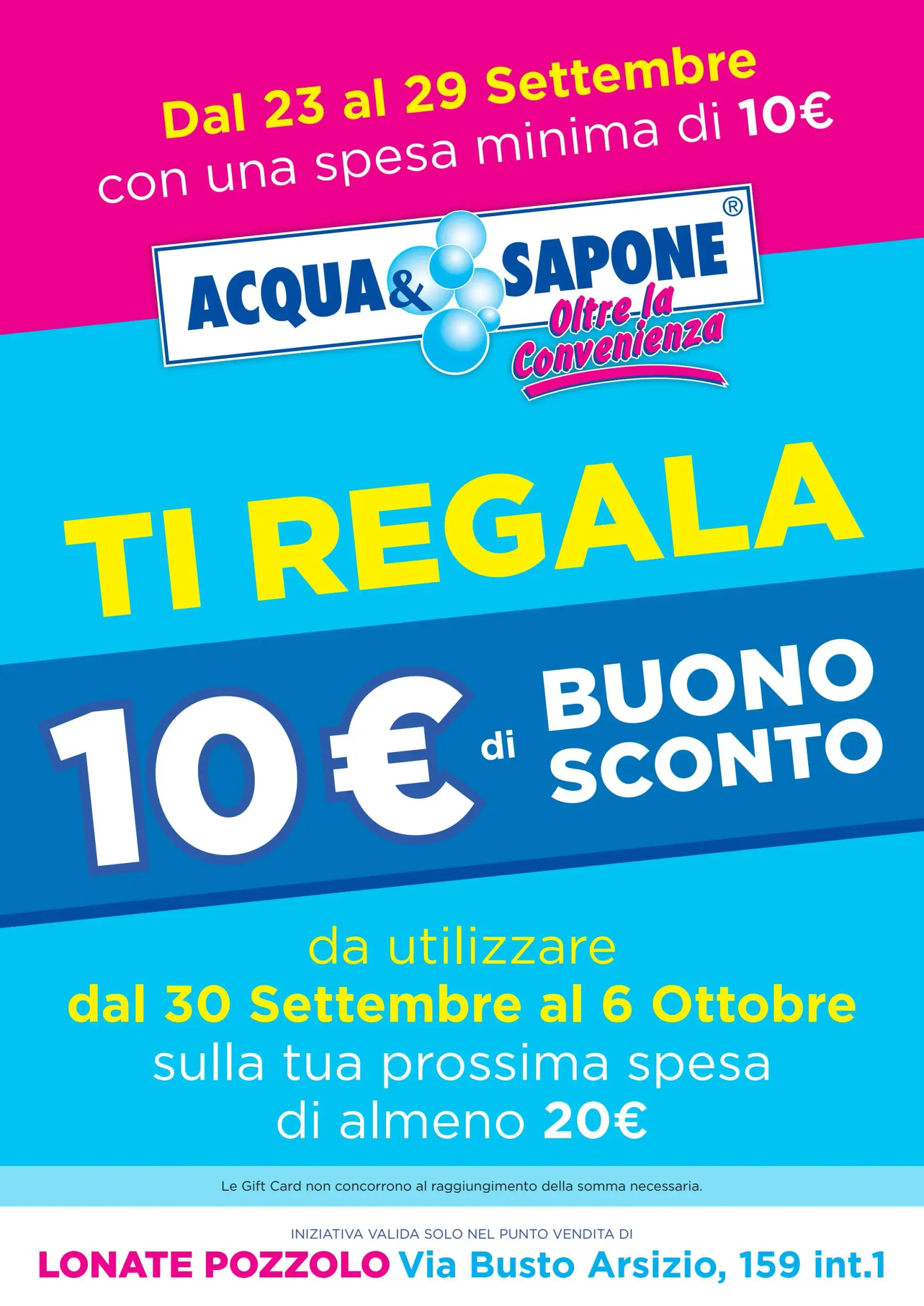 acqua-e-sapone - Nuovo volantino Acqua e Sapone - Lonate Pozzolo 23.09. - 06.10.