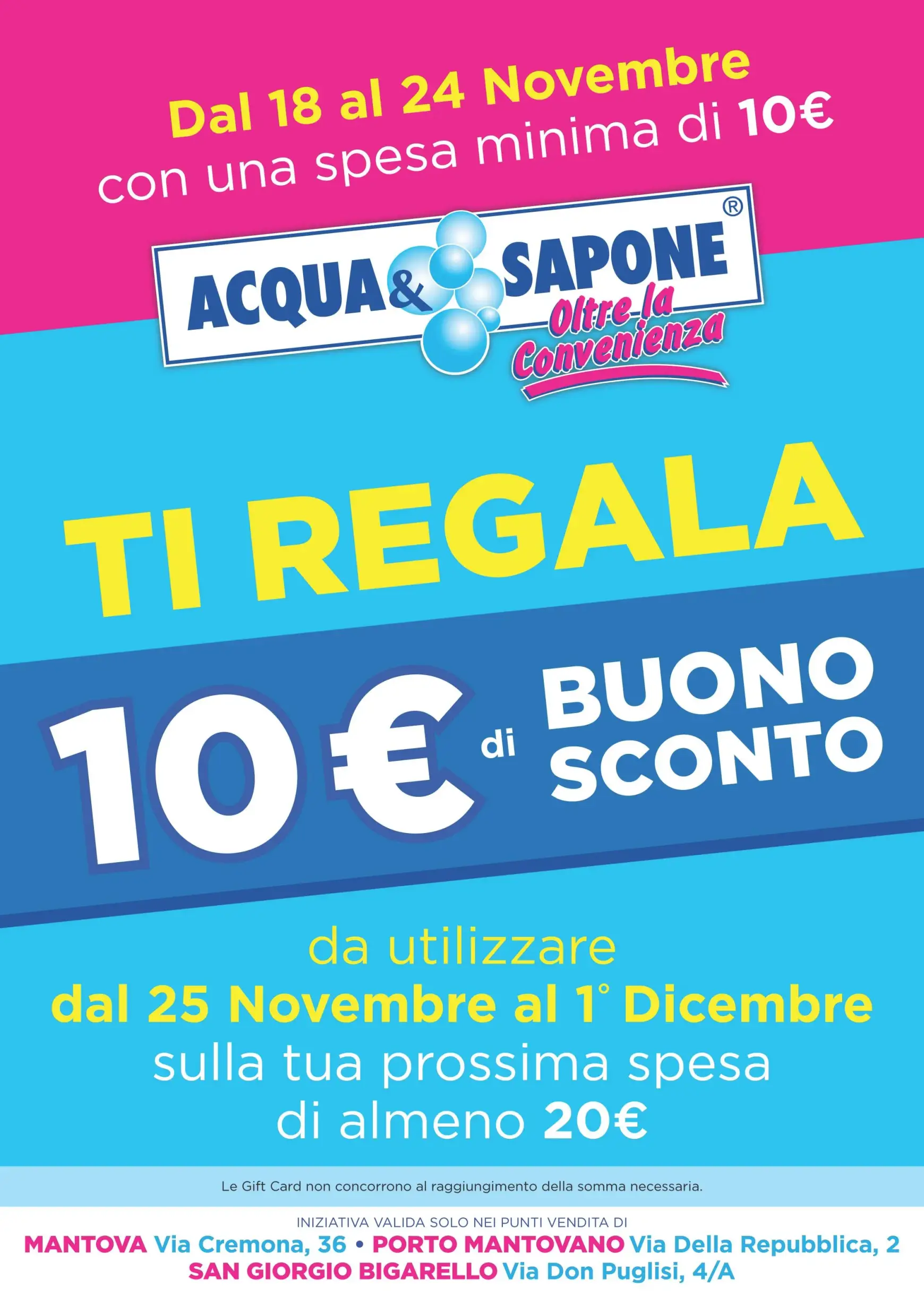 acqua-e-sapone - Volantino Acqua e Sapone - Mantova, Porto Mantovano, San Giorgio Bigarello valido dal 18.11. al 24.11.