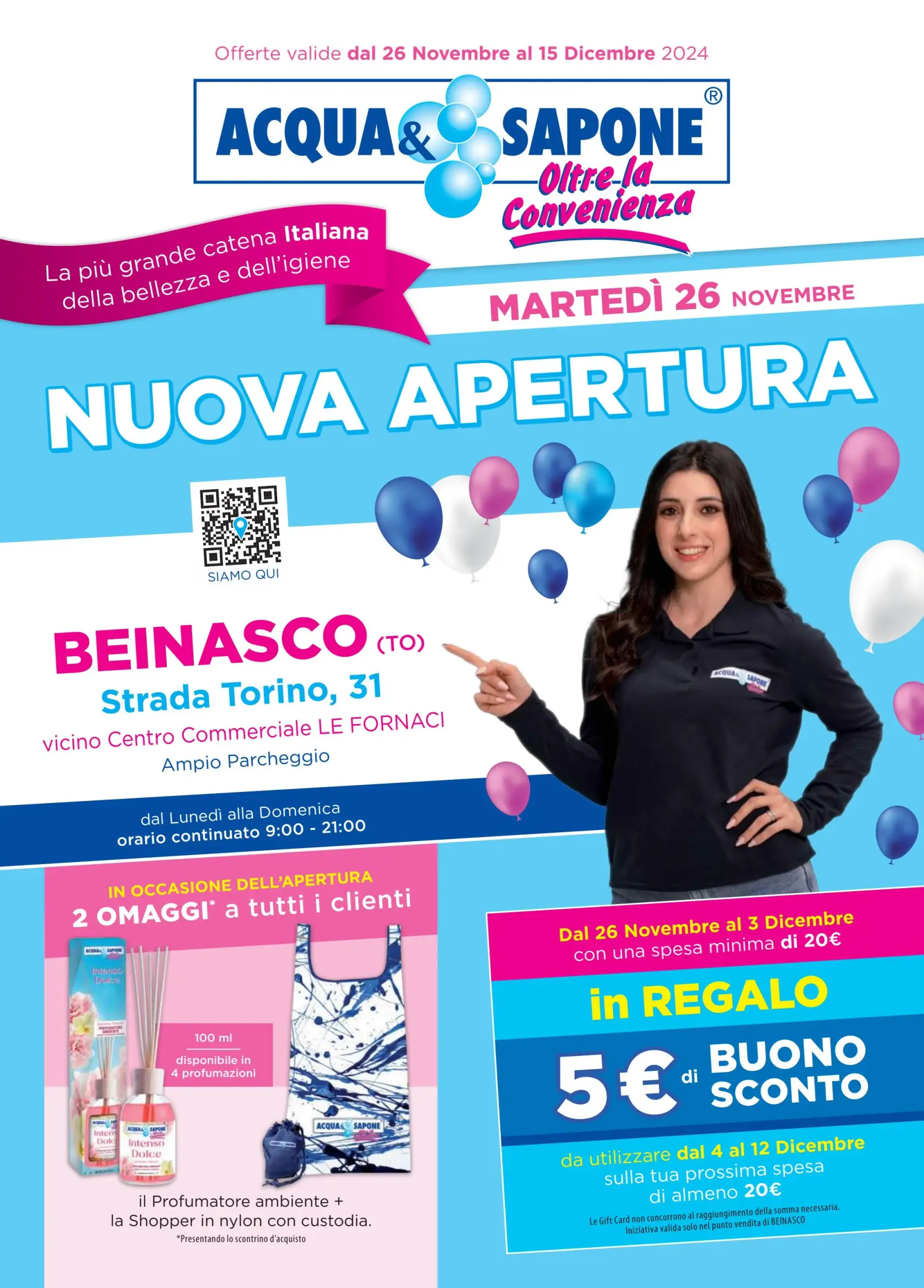 acqua-e-sapone - Volantino Acqua e Sapone - Nuova apertura Beinasco valido dal 26/11 al 15/12