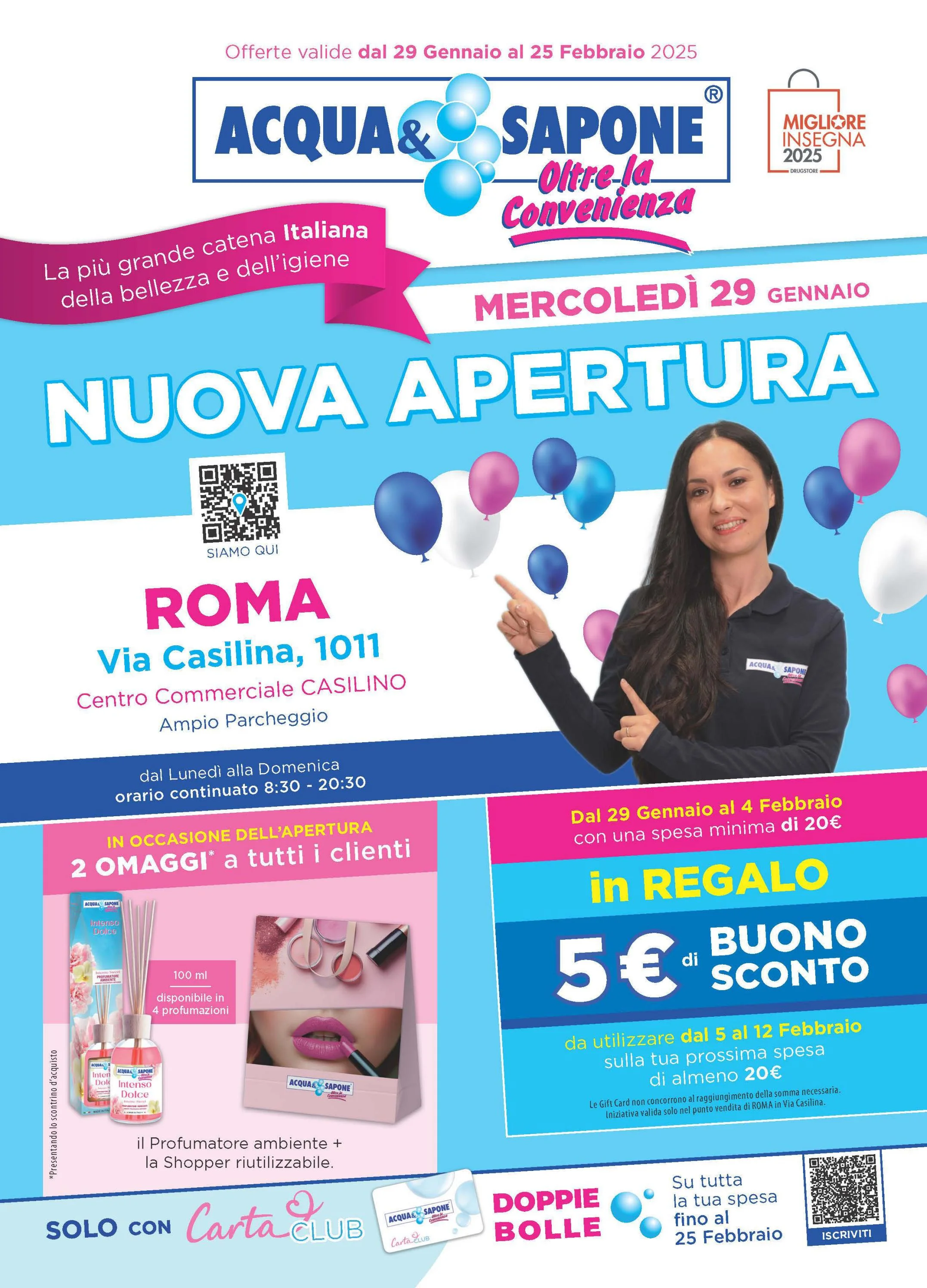 acqua-e-sapone - Volantino Acqua e Sapone - Nuova apertura Roma 50 valido dal 29/01 al 25/02