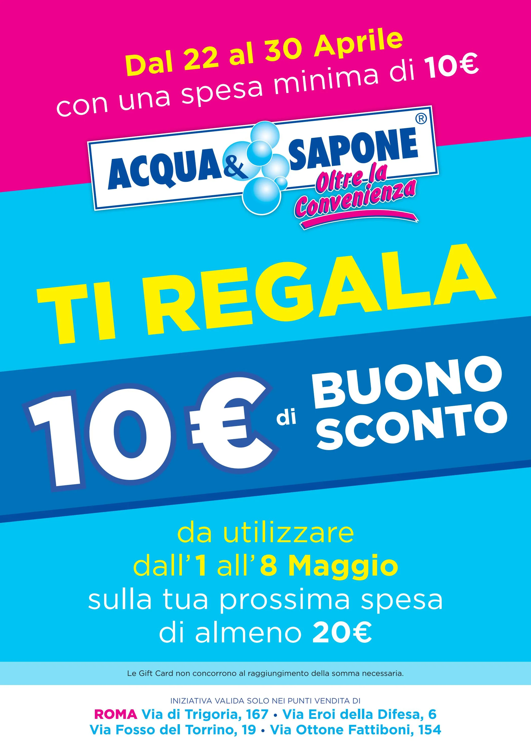 acqua-e-sapone - Volantino Acqua e Sapone - Tornasconto valido dal 22/04 al 08/05