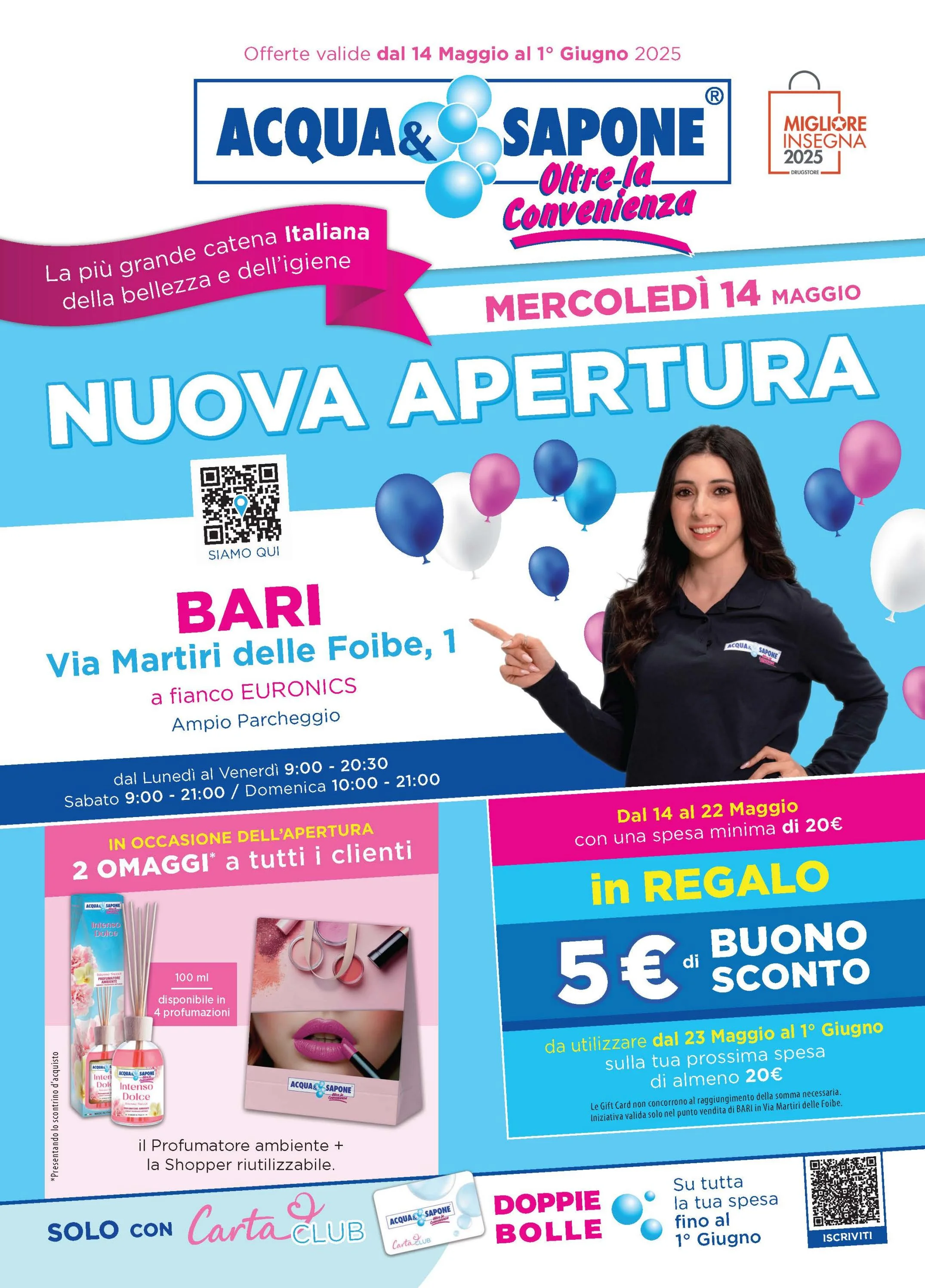 acqua-e-sapone - Volantino Acqua e Sapone - Nuova apertura Bari valido dal 14/05 al 01/06