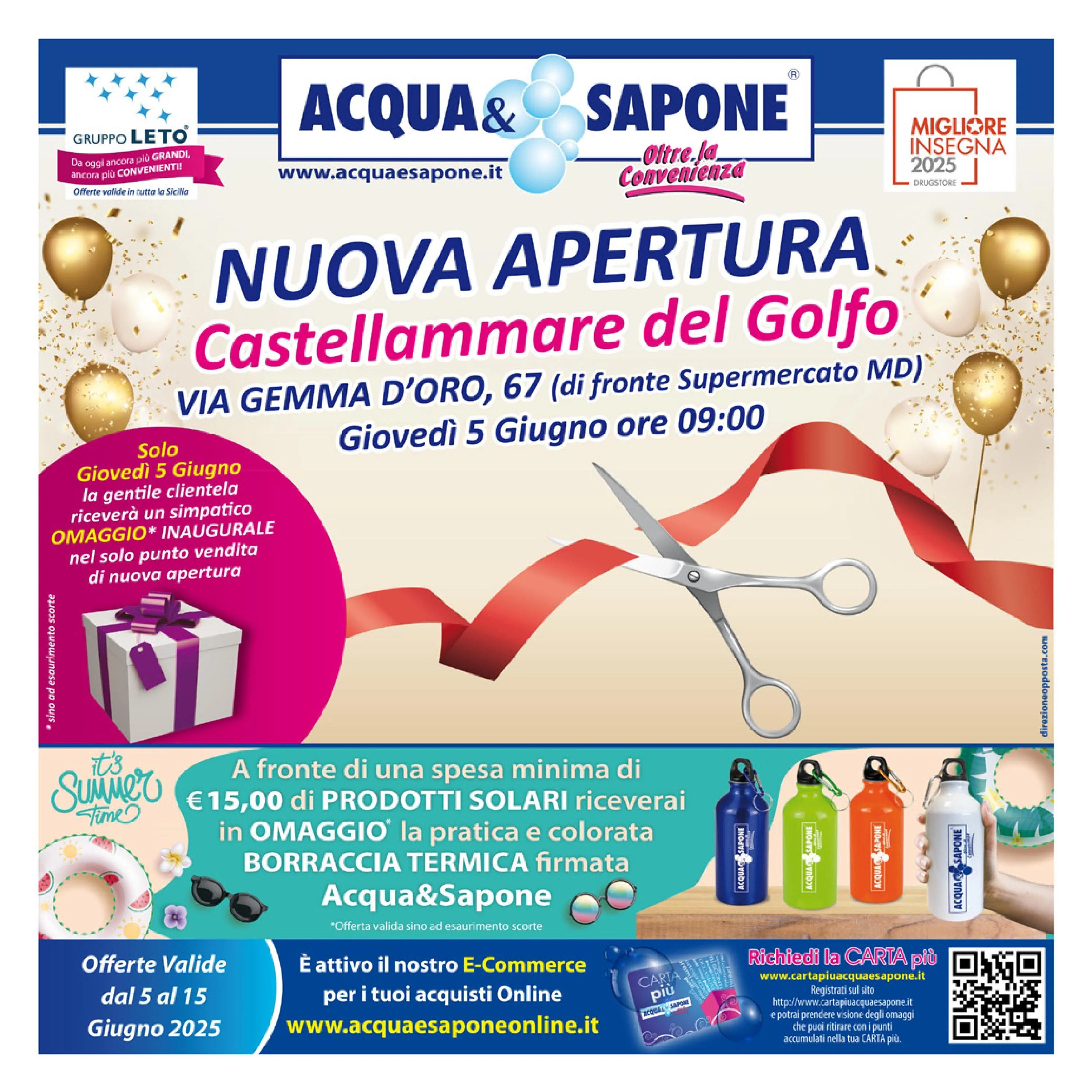 acqua-e-sapone - Volantino Acqua e Sapone - Castellammare del Golfo valido dal 05/06 al 15/06
