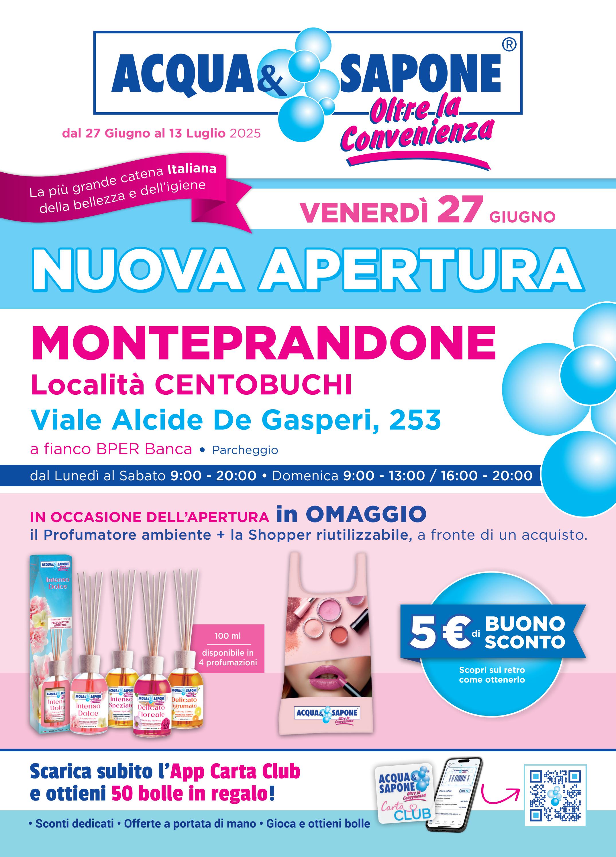 acqua-e-sapone - Volantino Acqua e Sapone - Monteprandone valido dal 27/06 al 13/07