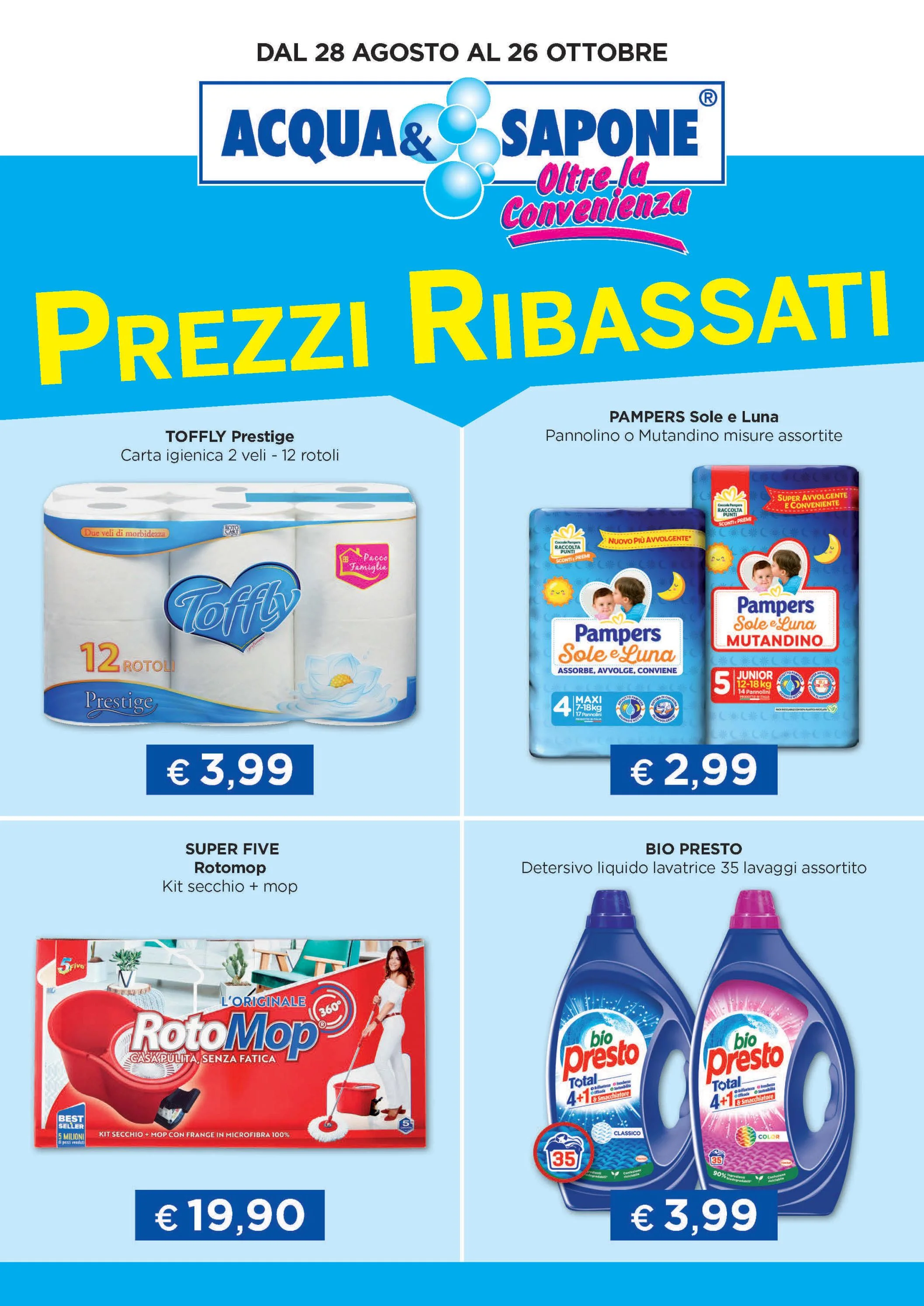 acqua-e-sapone - Volantino Acqua e Sapone - Prezzi Ribassati valido dal 28/08 al 26/10