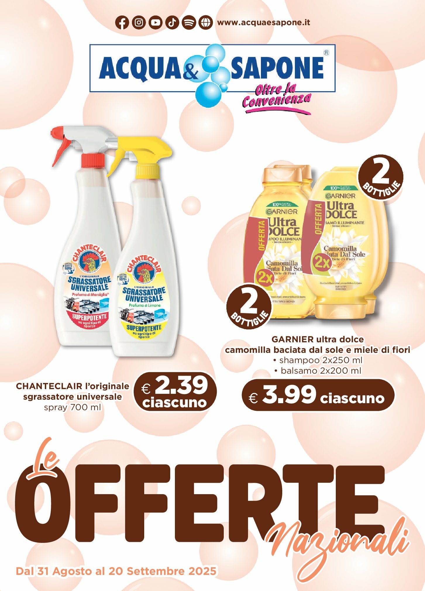 acqua-e-sapone - Volantino Acqua e Sapone - Oferte Nazionali valido dal 31/08 al 20/09