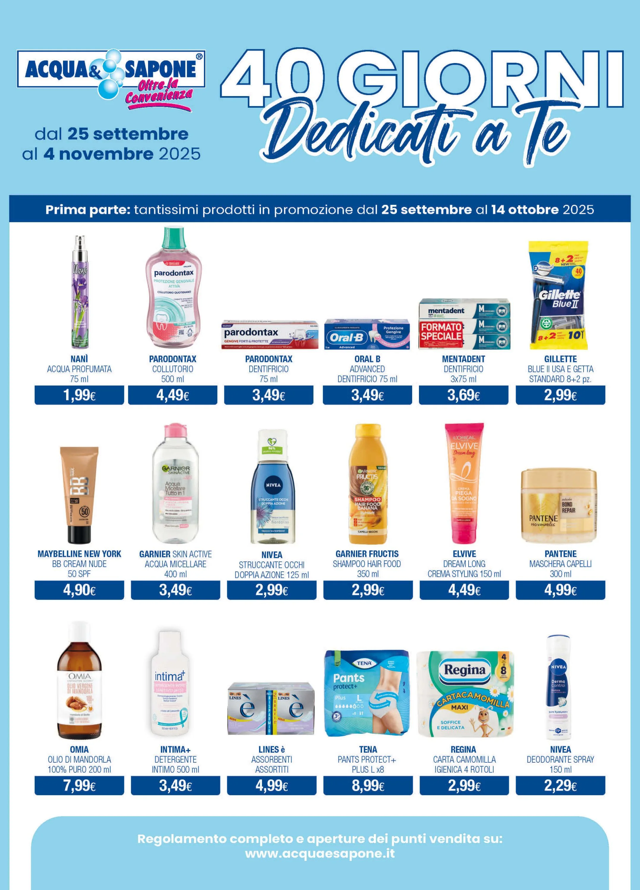 acqua-e-sapone - Volantino Acqua e Sapone - 40 Giorni valido dal 25/09 al 14/10 - page: 2