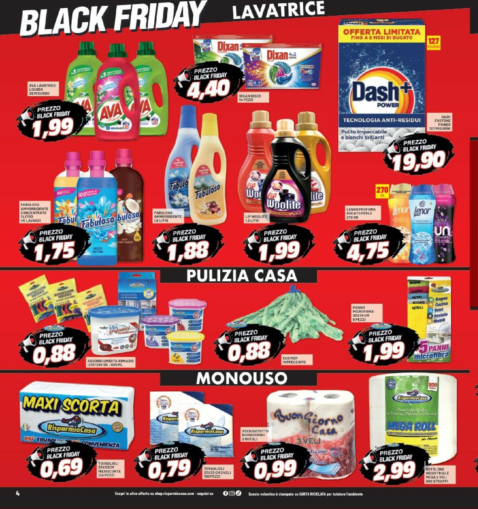 risparmio-casa - Volantino Risparmio Casa - Black Friday valido dal 13/11 al 20/11 - page: 4