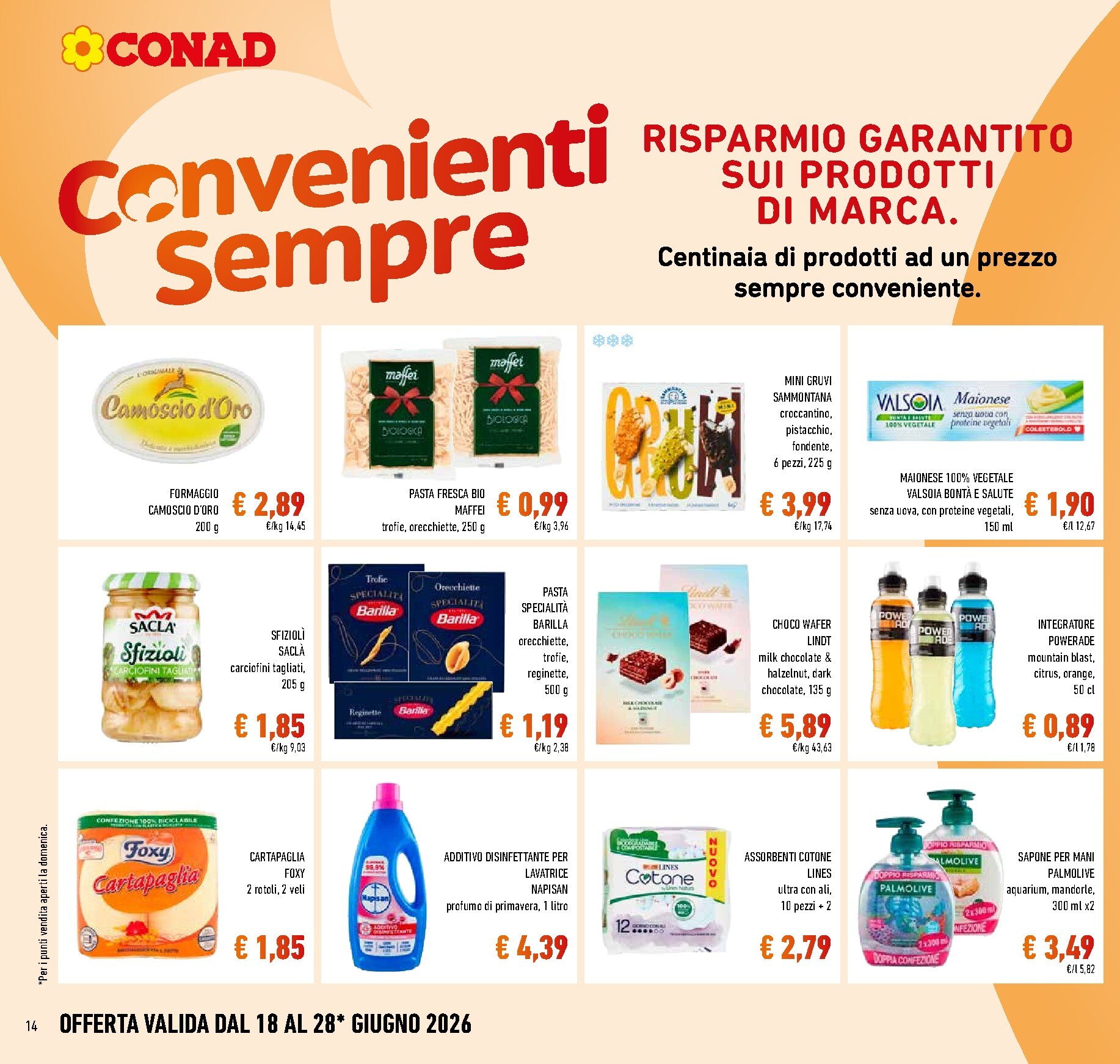 conad - Volantino attuale di Conad valido dal giovedì 18/06/2026 al domenica 28/06/2026 - page: 14