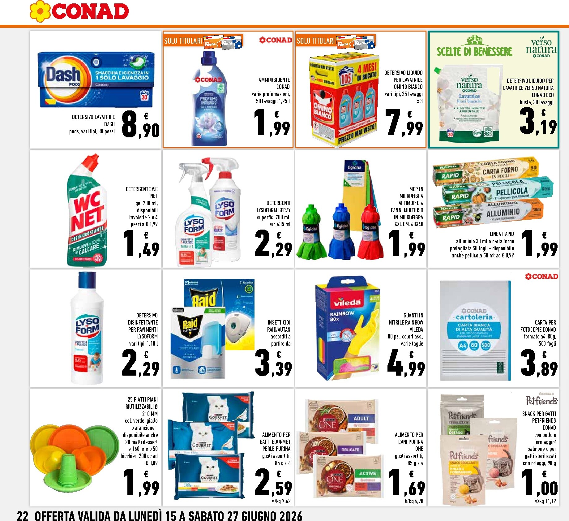 conad - Volantino attuale di Conad - Super Risparmio valido dal lunedì 15/06/2026 al sabato 27/06/2026 - page: 22