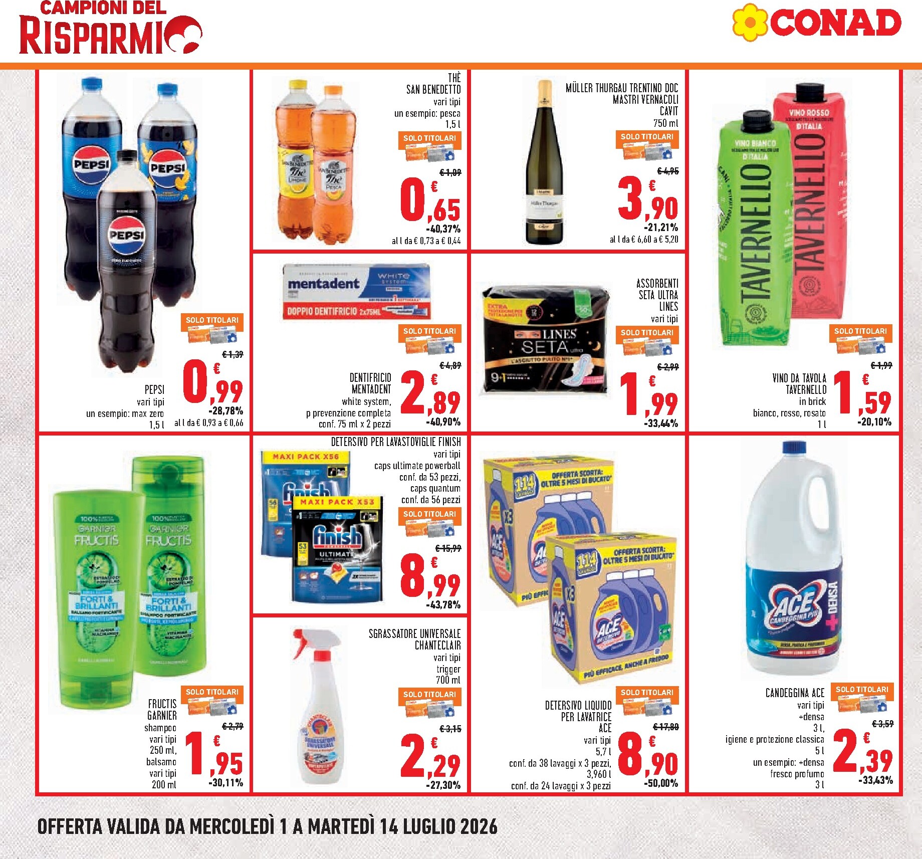 conad - Volantino Conad per la prossima settimana dal mercoledì 01/07/2026 al martedì 14/07/2026 - page: 4