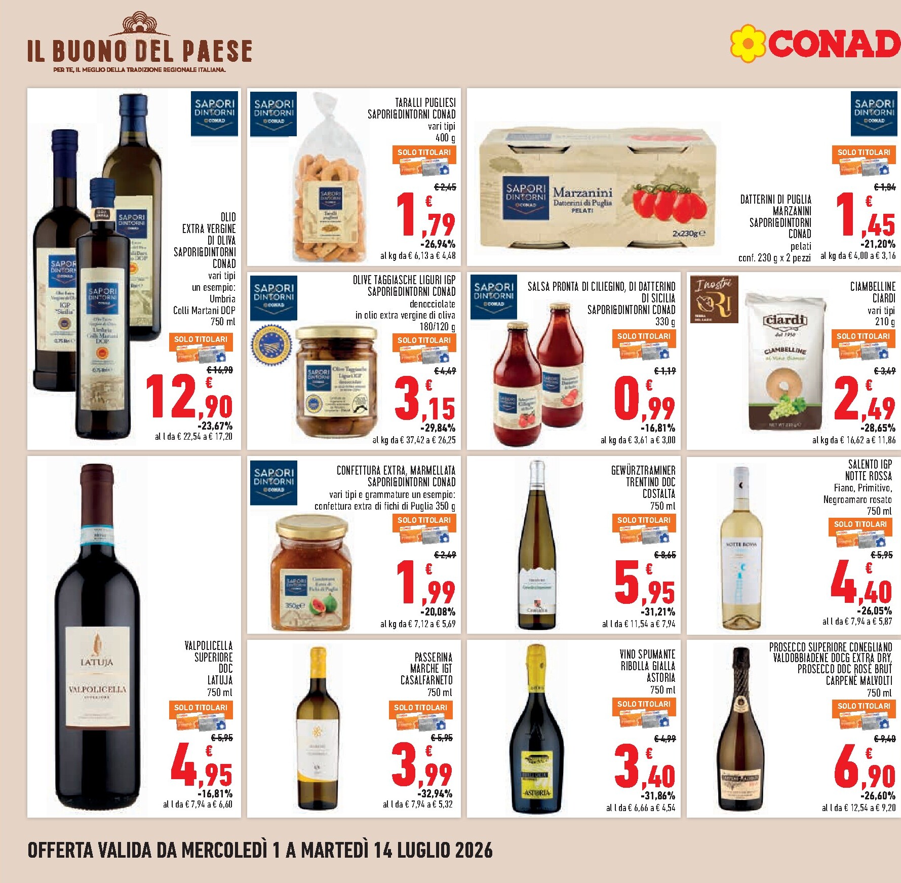 conad - Volantino Conad per la prossima settimana dal mercoledì 01/07/2026 al martedì 14/07/2026 - page: 18