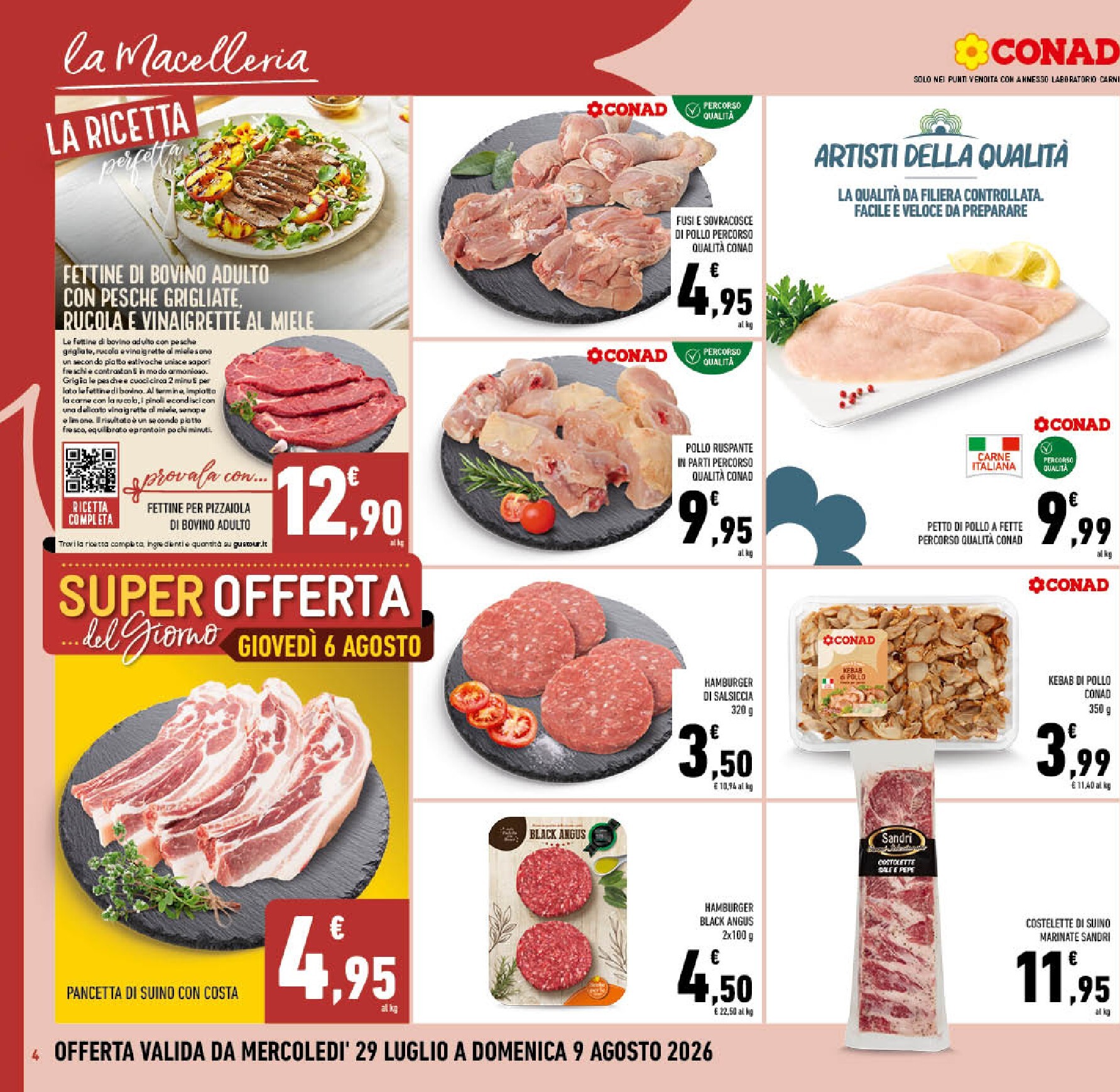 conad - Volantino attuale di Conad valido dal mercoledì 29/07/2026 al domenica 09/08/2026 - page: 4
