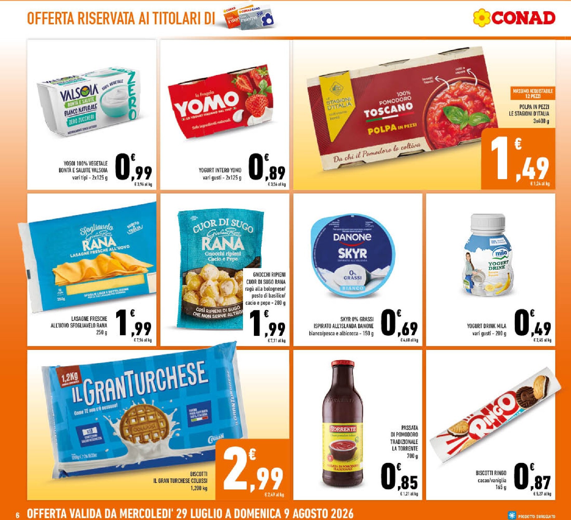 conad - Volantino attuale di Conad valido dal mercoledì 29/07/2026 al domenica 09/08/2026 - page: 6