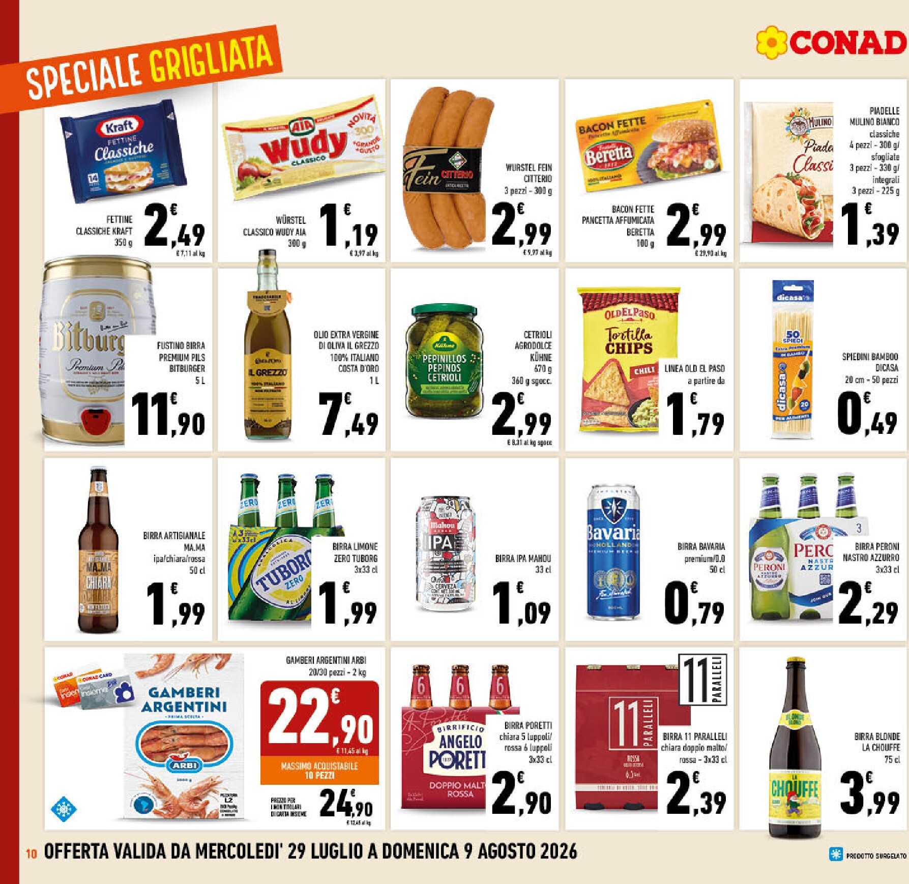 conad - Volantino attuale di Conad valido dal mercoledì 29/07/2026 al domenica 09/08/2026 - page: 10
