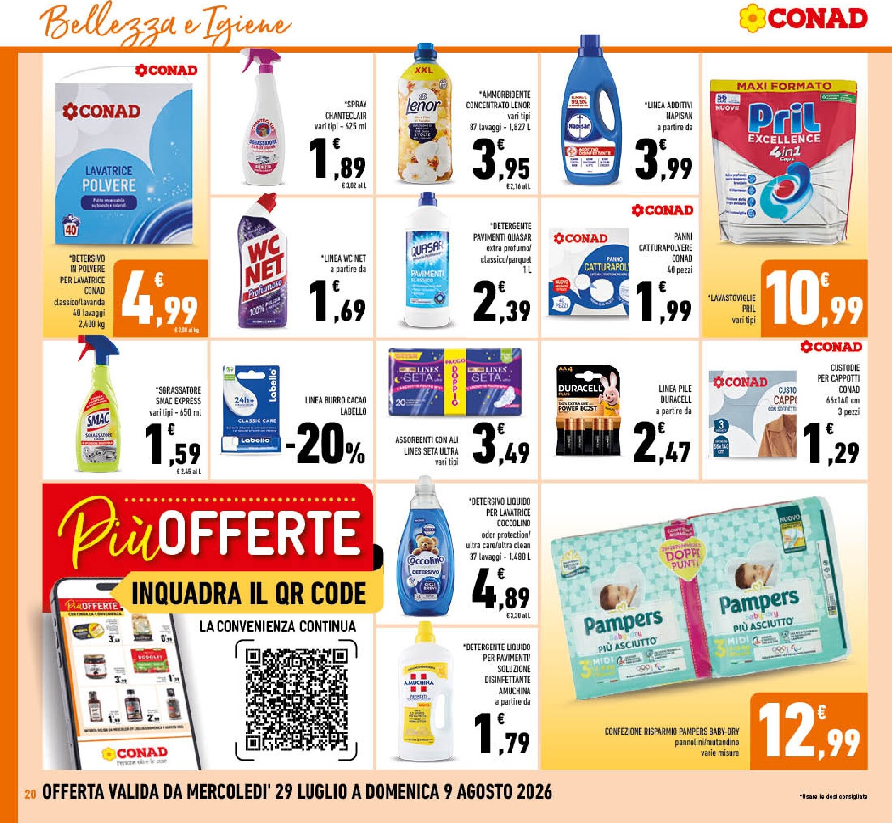 conad - Volantino attuale di Conad valido dal mercoledì 29/07/2026 al domenica 09/08/2026 - page: 20