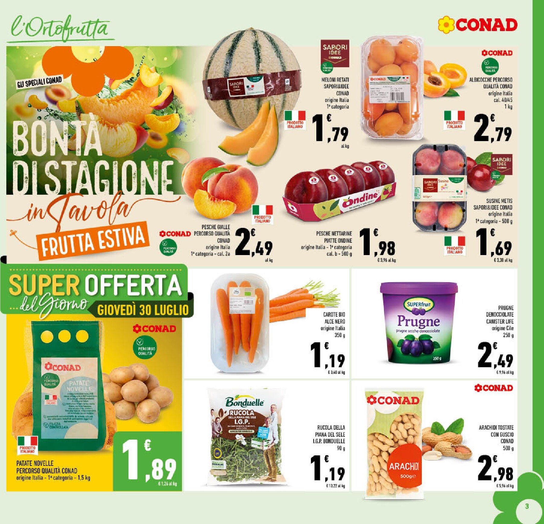 conad - Volantino attuale di Conad valido dal mercoledì 29/07/2026 al domenica 09/08/2026 - page: 3
