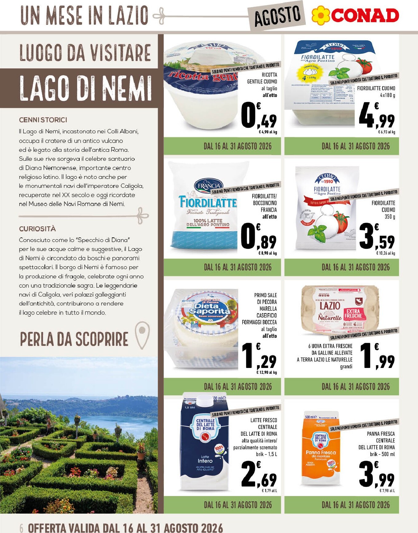 conad - Volantino attuale di Conad - Un Mese in Lazio a Tavola valido dal sabato 01/08/2026 al lunedì 31/08/2026 - page: 6