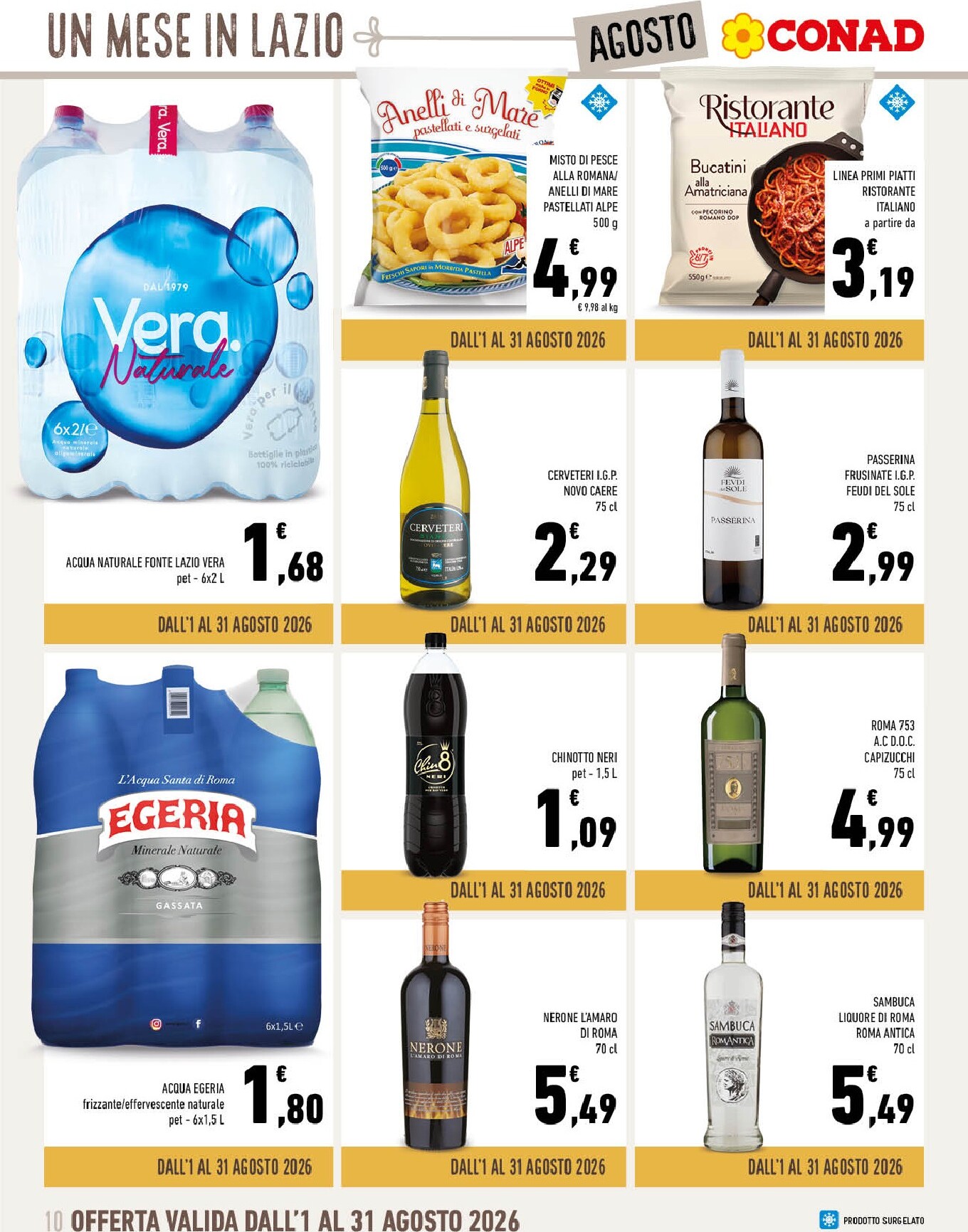 conad - Volantino attuale di Conad - Un Mese in Lazio a Tavola valido dal sabato 01/08/2026 al lunedì 31/08/2026 - page: 10
