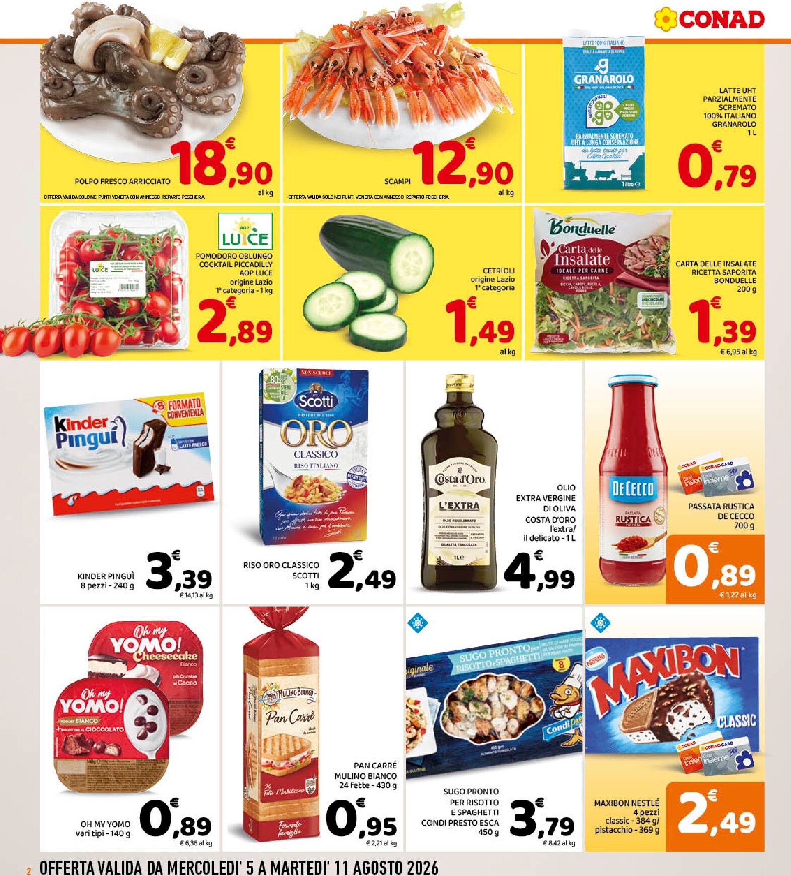 conad - Volantino attuale di Conad valido dal mercoledì 05/08/2026 al martedì 11/08/2026 - page: 2