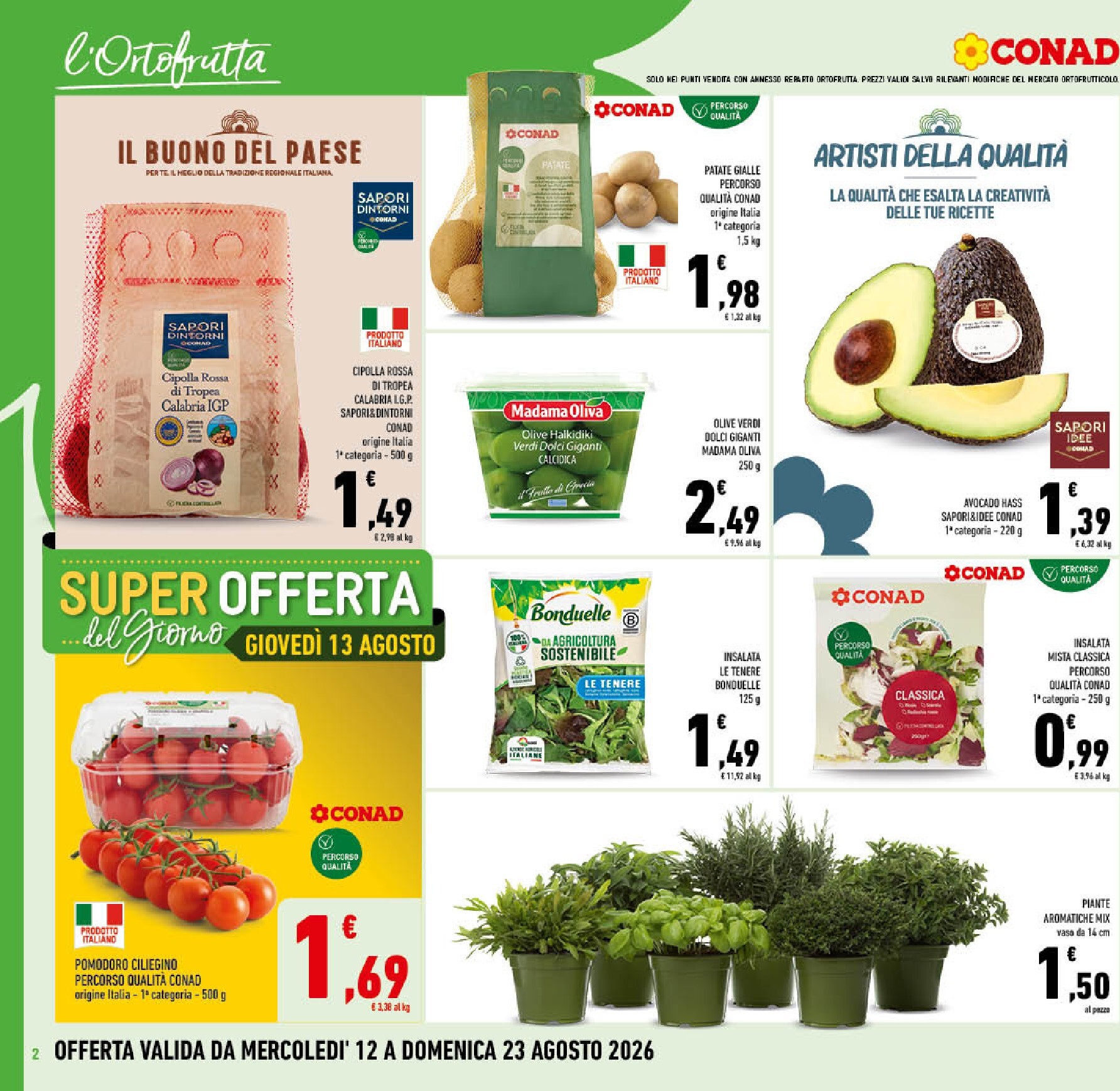 conad - Volantino futuro Conad valido dal mercoledì 12/08/2026 al domenica 23/08/2026 - page: 2