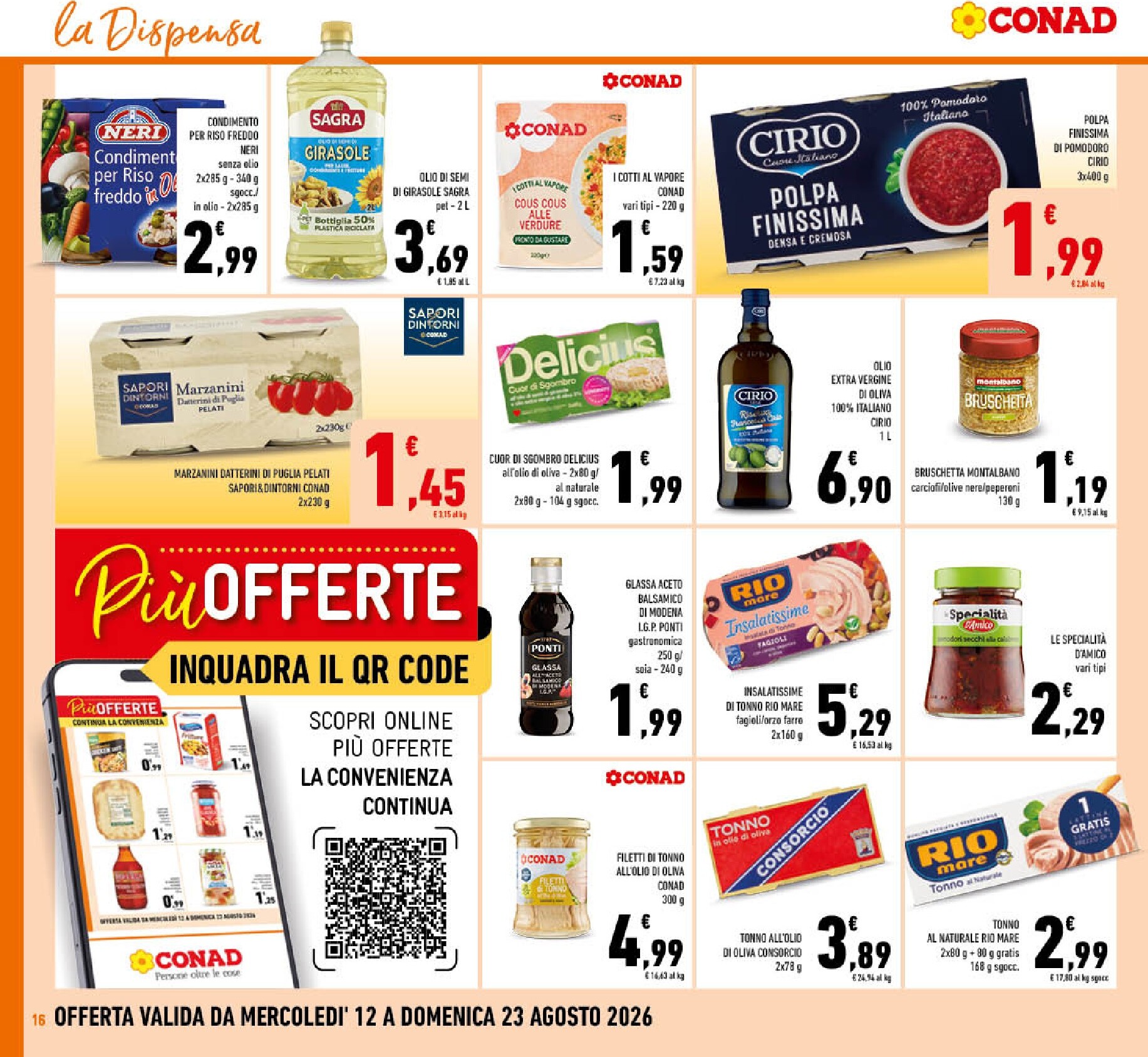 conad - Volantino futuro Conad valido dal mercoledì 12/08/2026 al domenica 23/08/2026 - page: 16