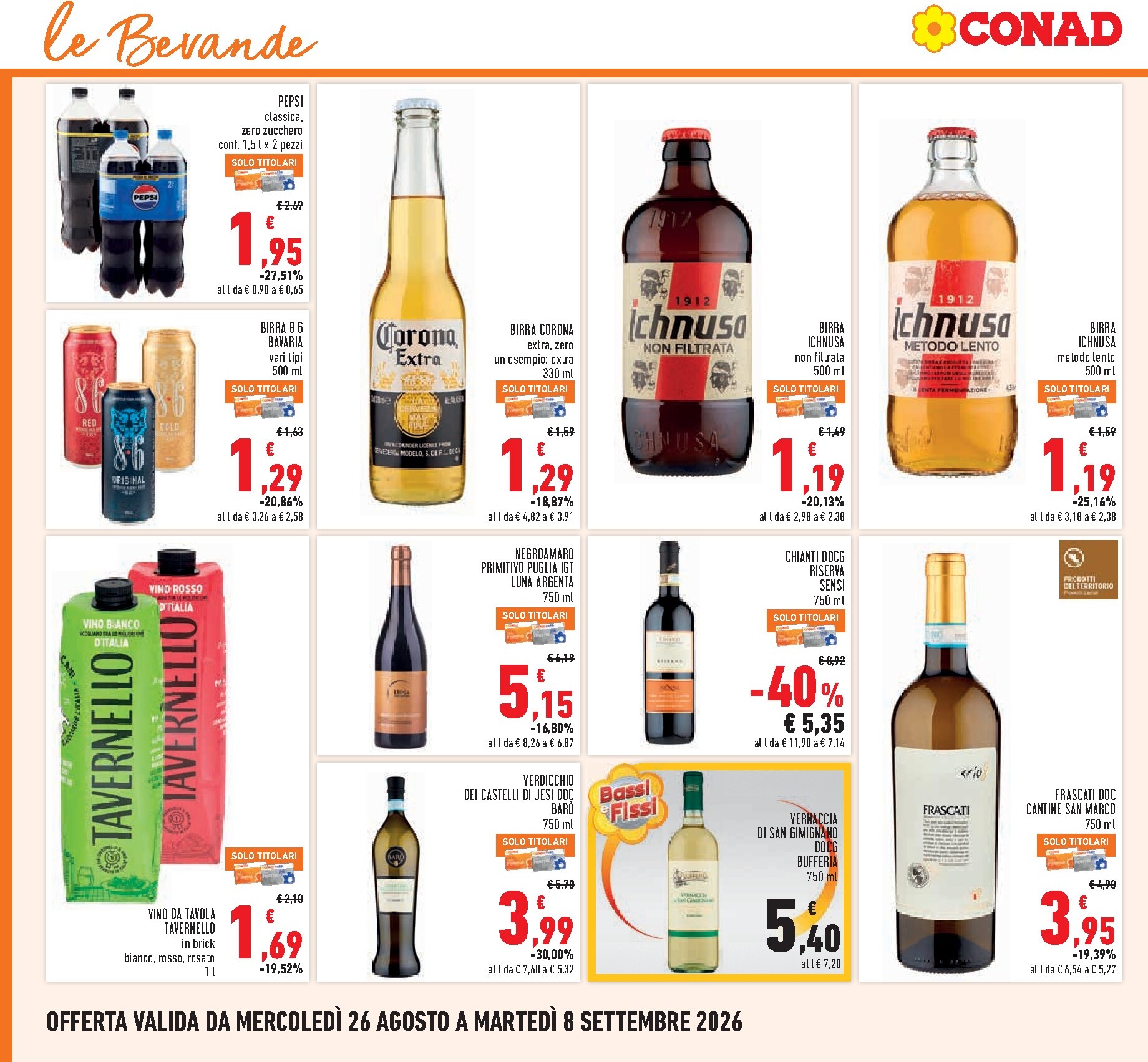 conad - Volantino Conad per la prossima settimana dal mercoledì 26/08/2026 al martedì 08/09/2026 - page: 20