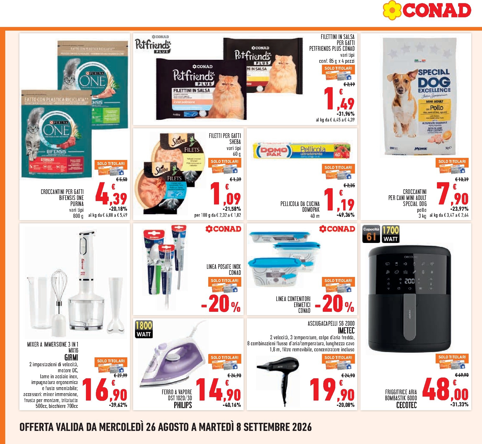 conad - Volantino Conad per la prossima settimana dal mercoledì 26/08/2026 al martedì 08/09/2026 - page: 24