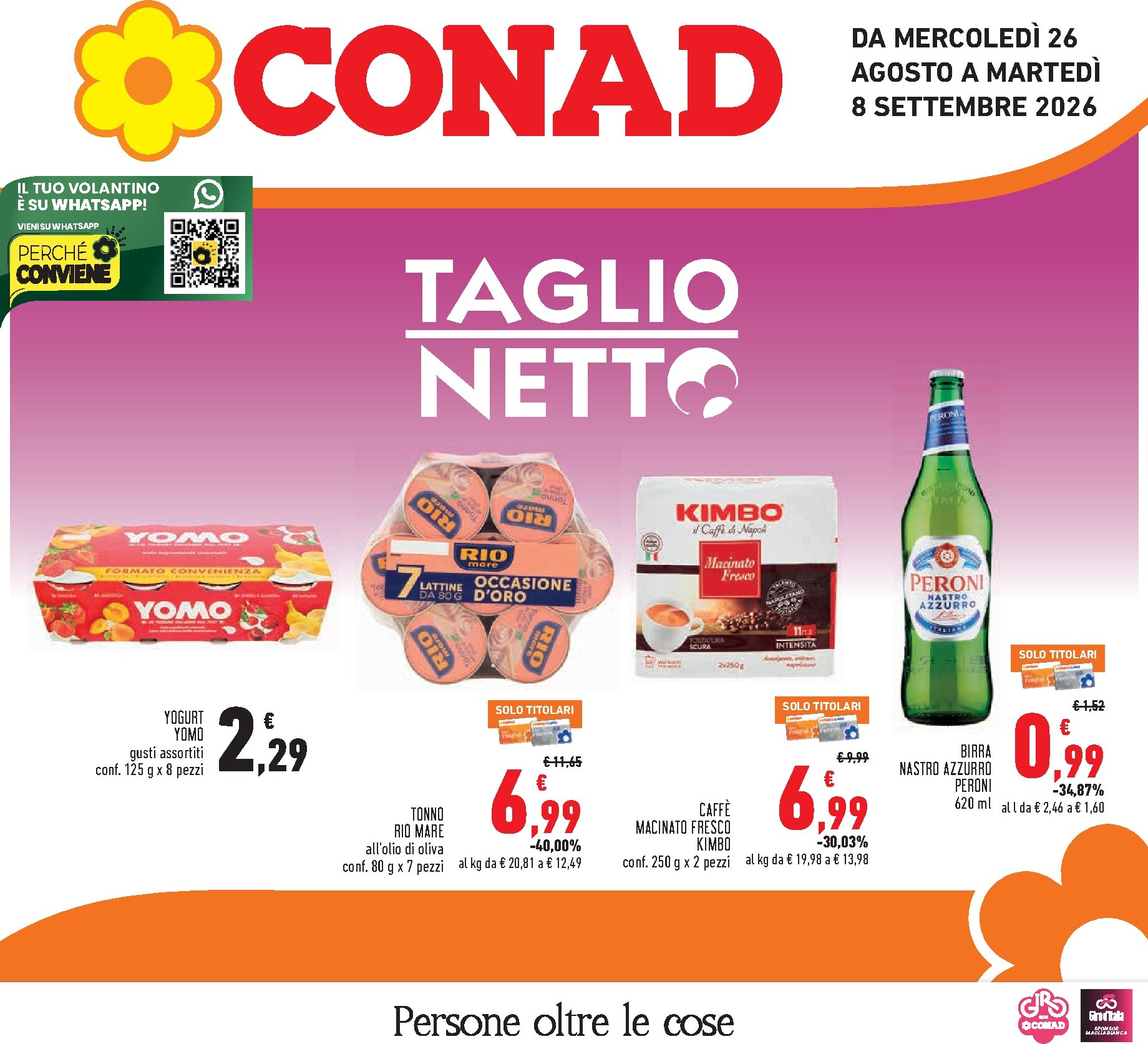 conad - Volantino Conad per la prossima settimana dal mercoledì 26/08/2026 al martedì 08/09/2026