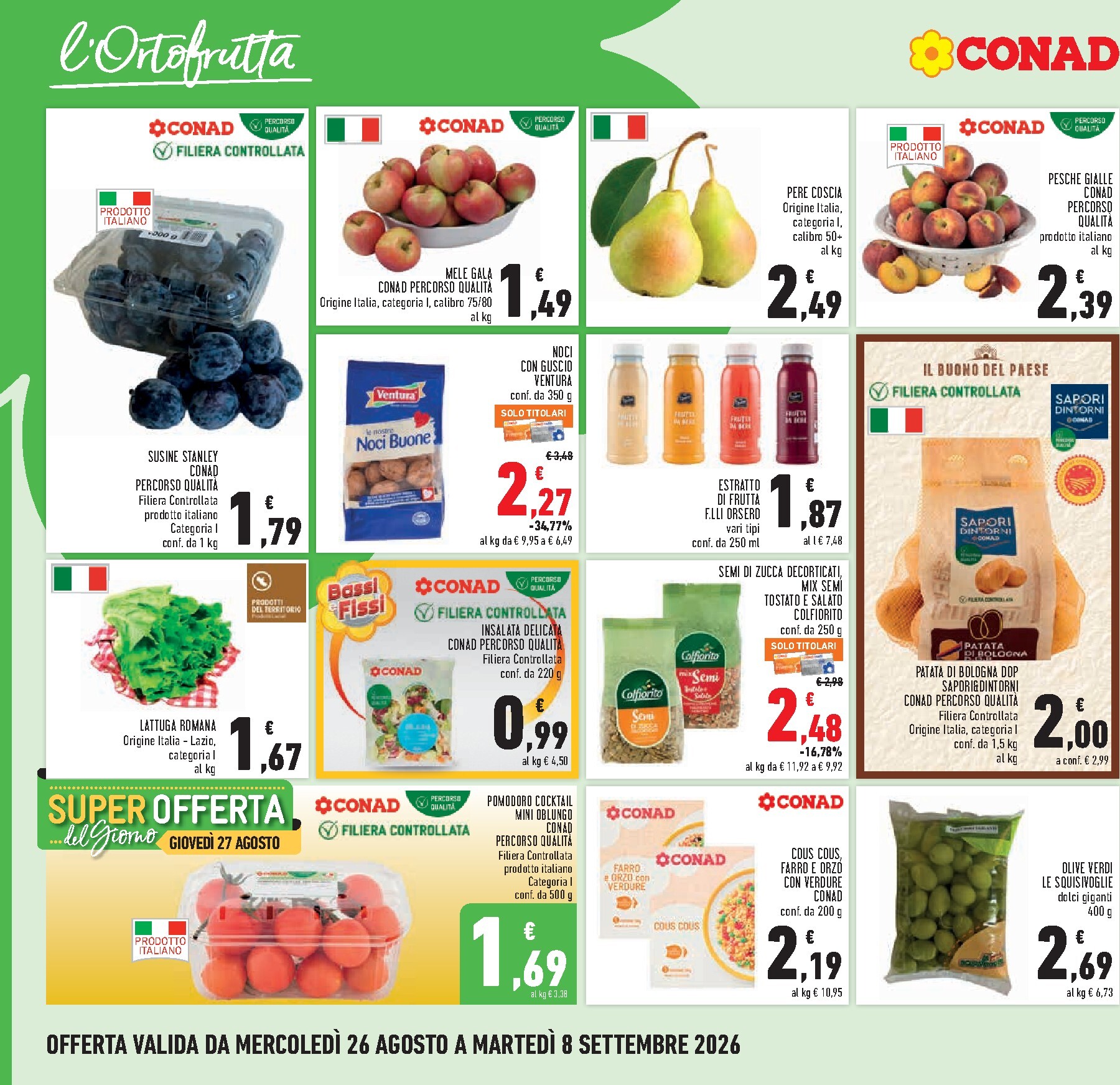 conad - Volantino Conad per la prossima settimana dal mercoledì 26/08/2026 al martedì 08/09/2026 - page: 2