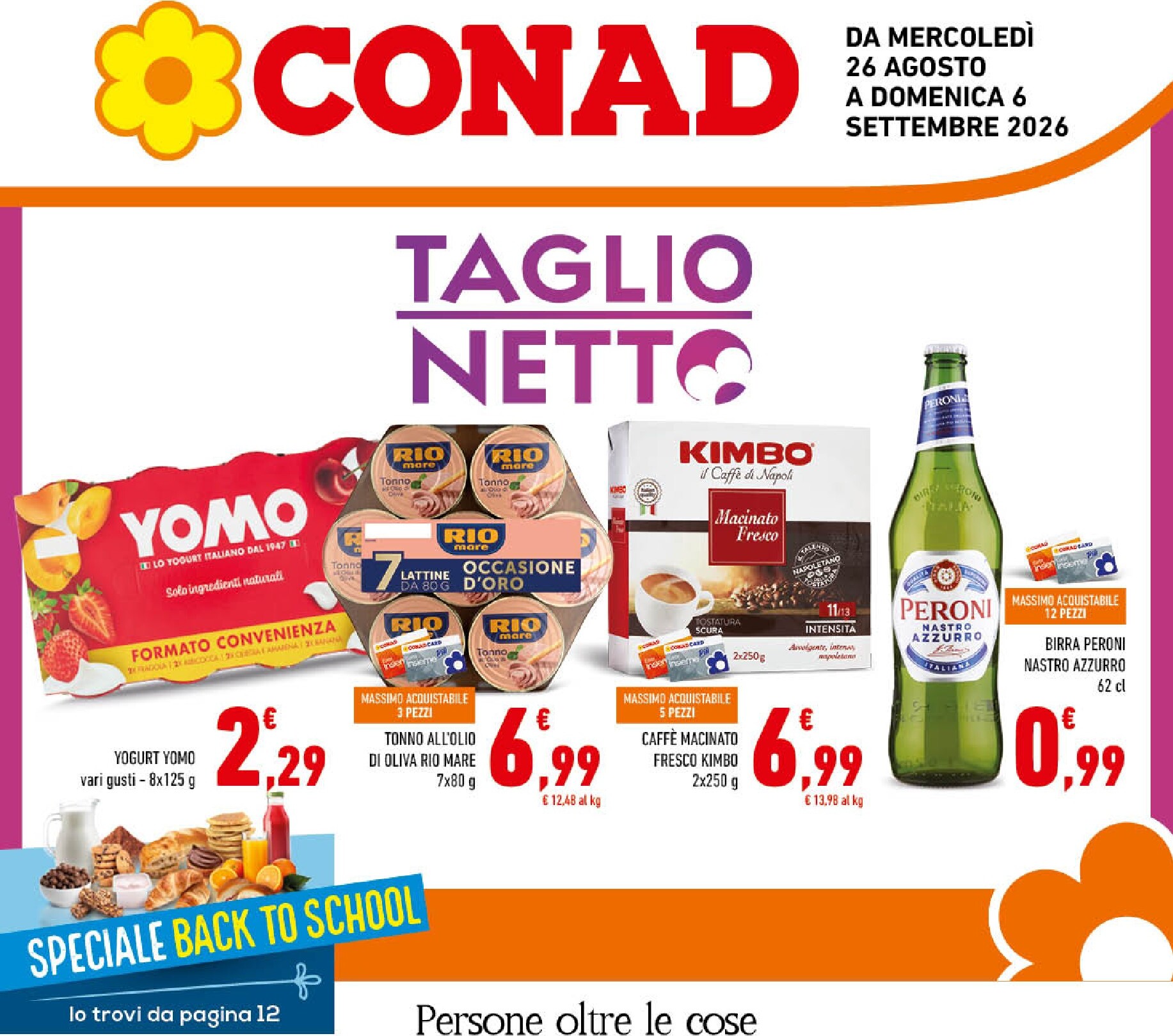 conad - Volantino futuro Conad valido dal mercoledì 26/08/2026 al domenica 06/09/2026 - page: 1