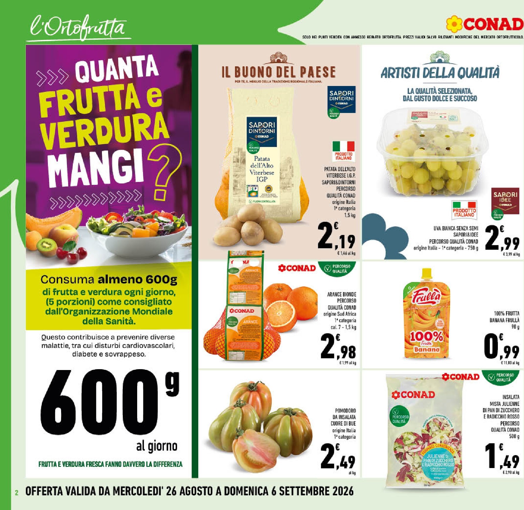 conad - Volantino futuro Conad valido dal mercoledì 26/08/2026 al domenica 06/09/2026 - page: 2