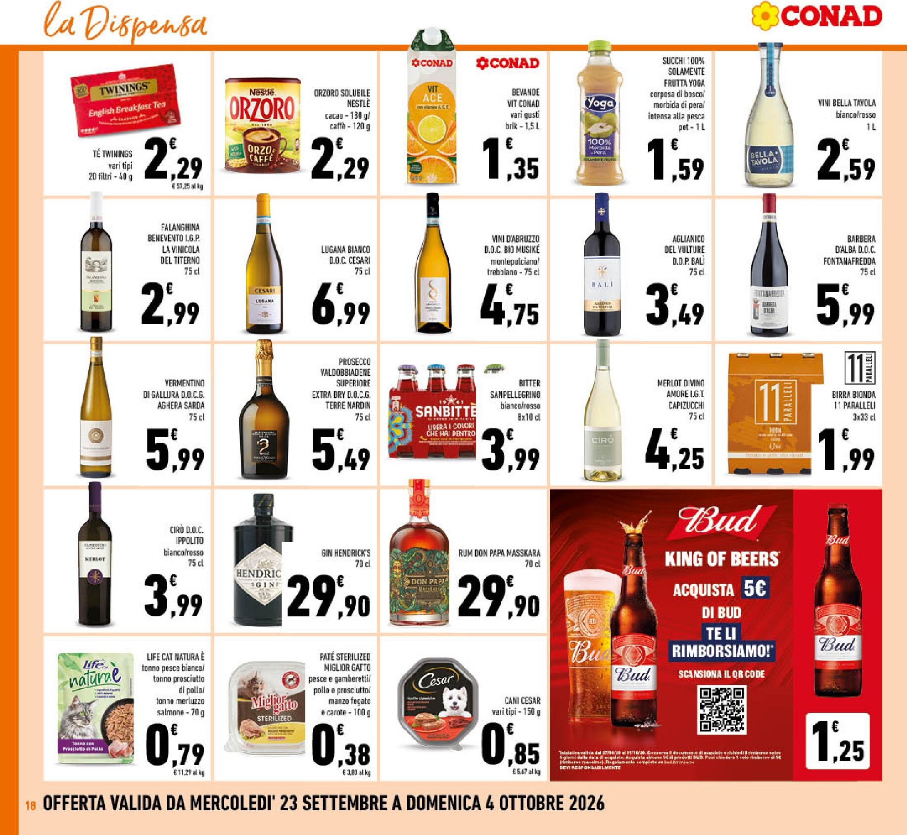 conad - Volantino futuro Conad valido dal mercoledì 23/09/2026 al domenica 04/10/2026 - page: 18