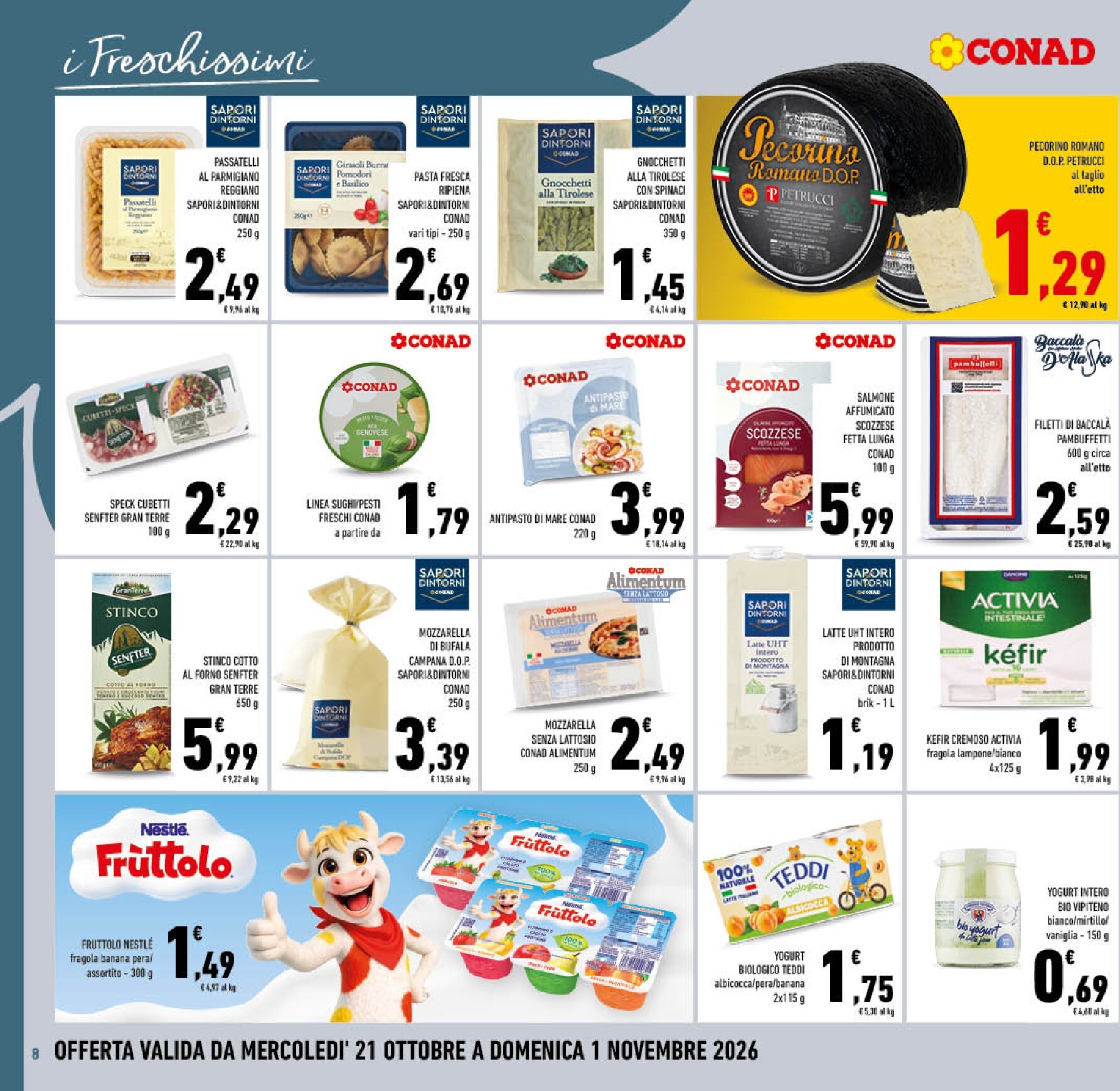 conad - Volantino futuro Conad valido dal mercoledì 21/10/2026 al domenica 01/11/2026 - page: 8