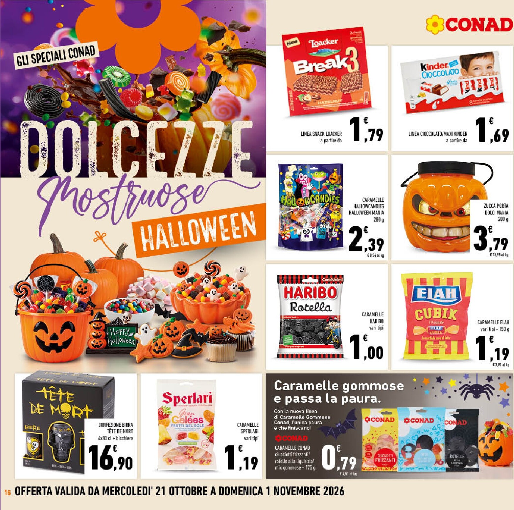 conad - Volantino futuro Conad valido dal mercoledì 21/10/2026 al domenica 01/11/2026 - page: 16