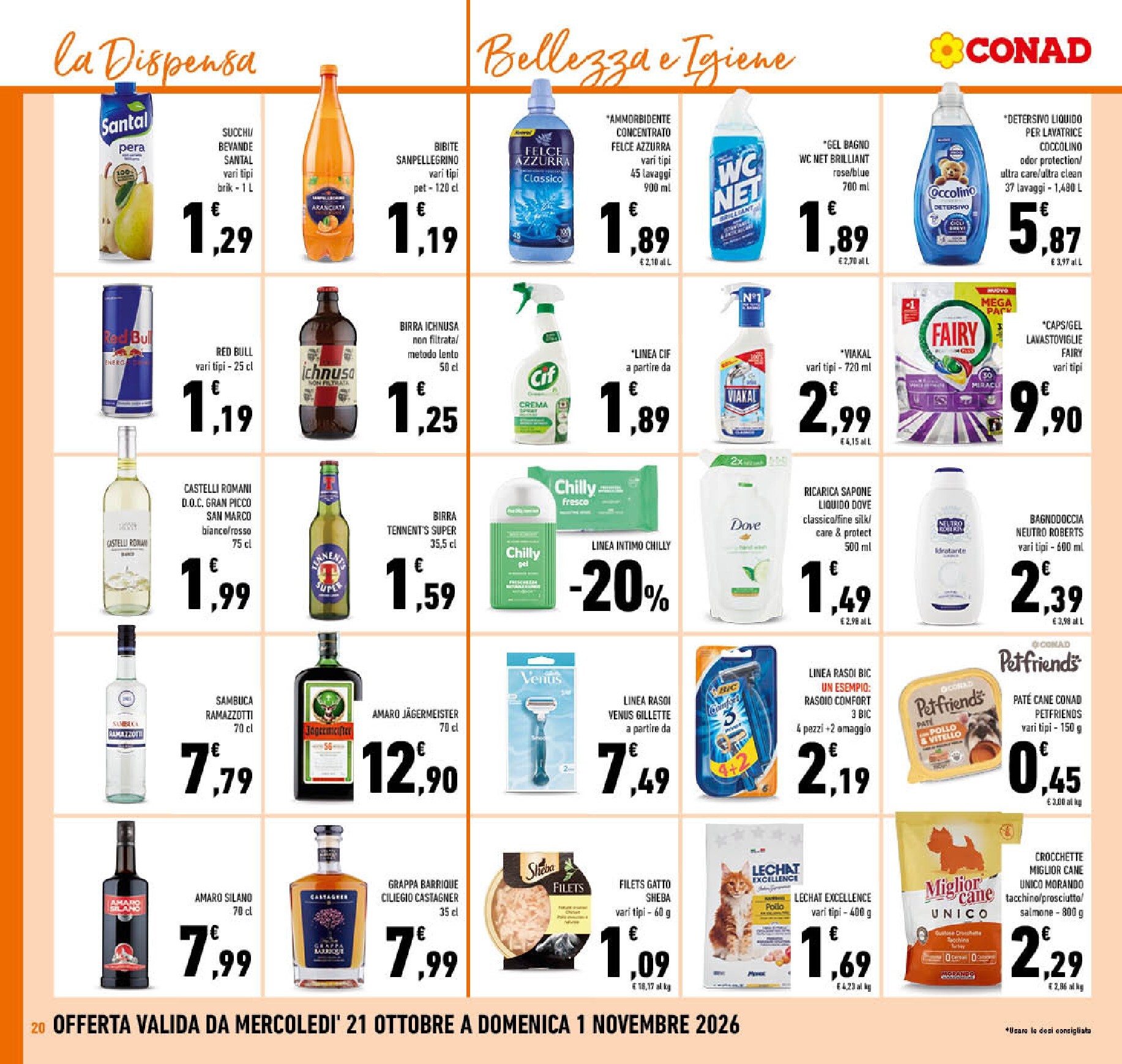 conad - Volantino futuro Conad valido dal mercoledì 21/10/2026 al domenica 01/11/2026 - page: 20
