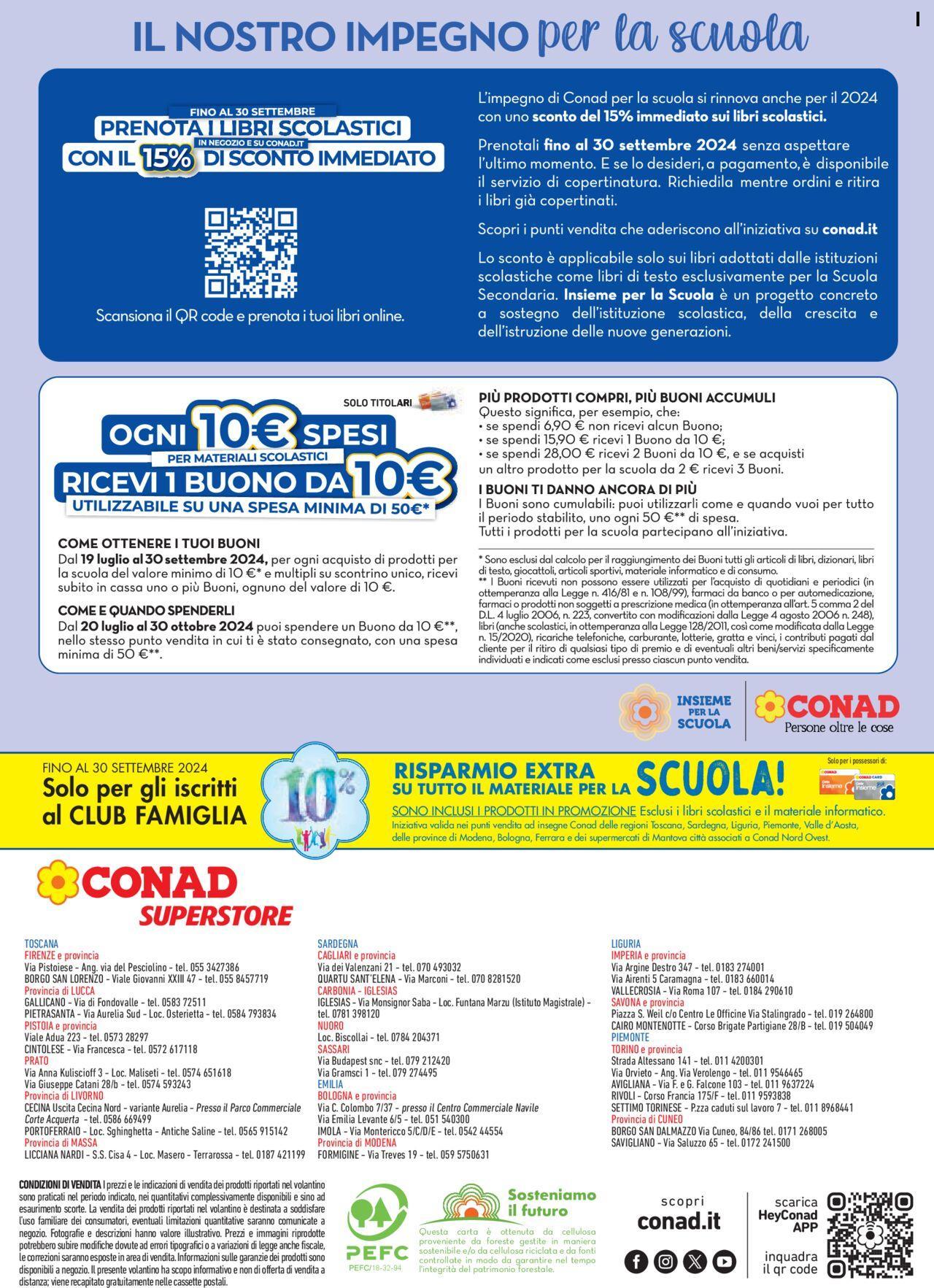 conad - Prossimo volantino Conad 22/08/2024 - 30/09/2024 - page: 20