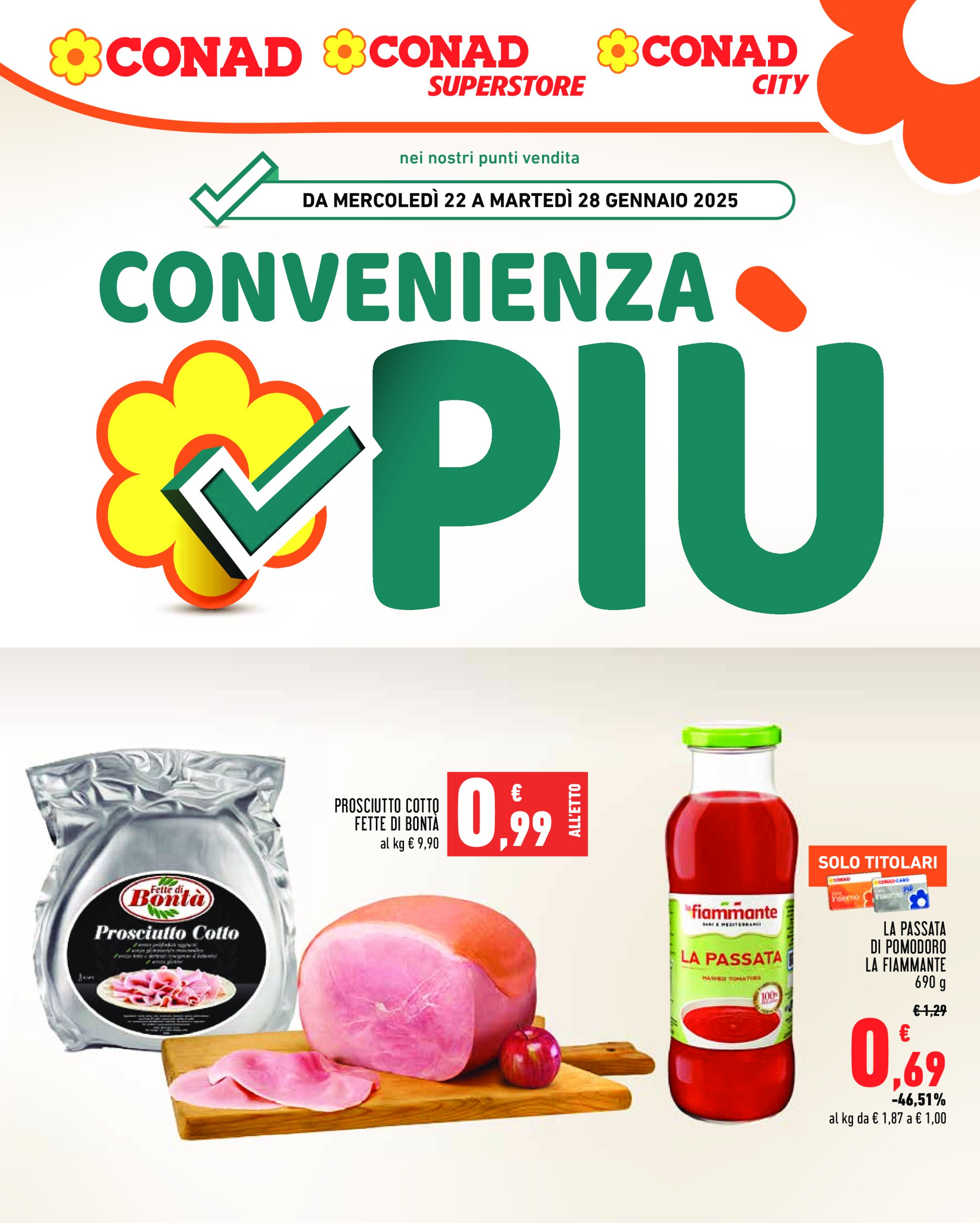 conad - Volantino Conad valido dal 22/01 al 28/01 - page: 1