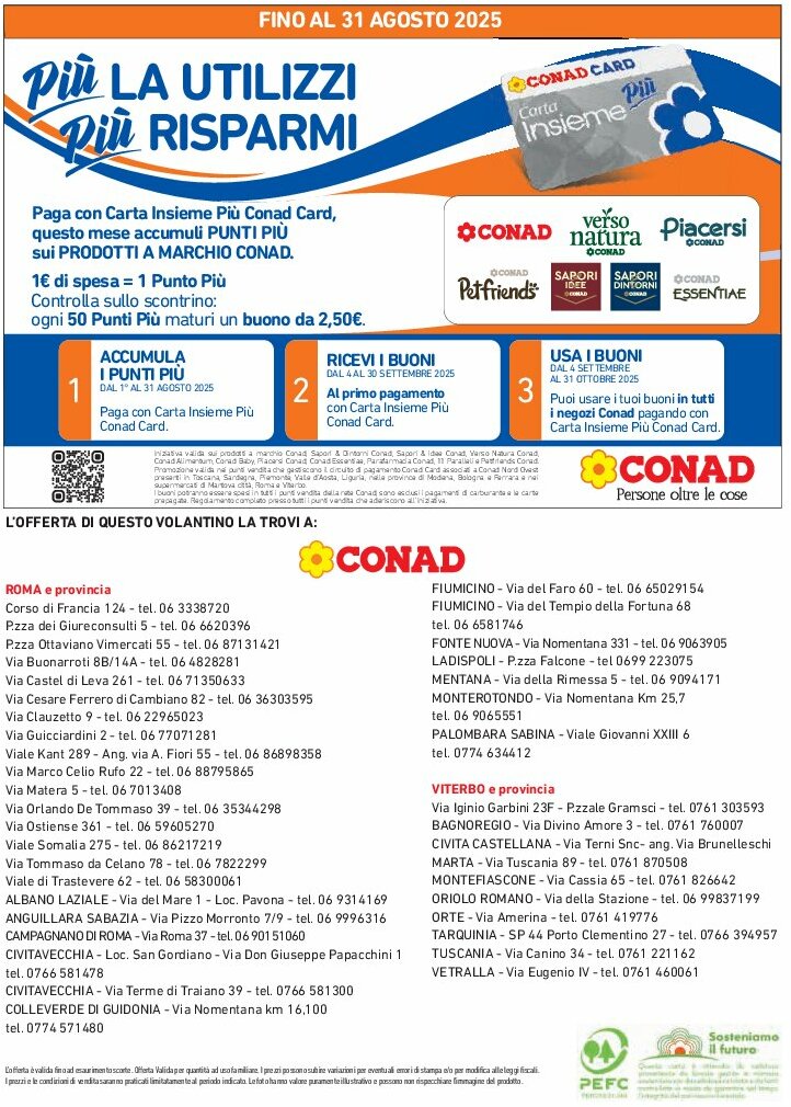 conad - Volantino Conad - miPremio valido dal 13/08 al 09/09 - page: 12