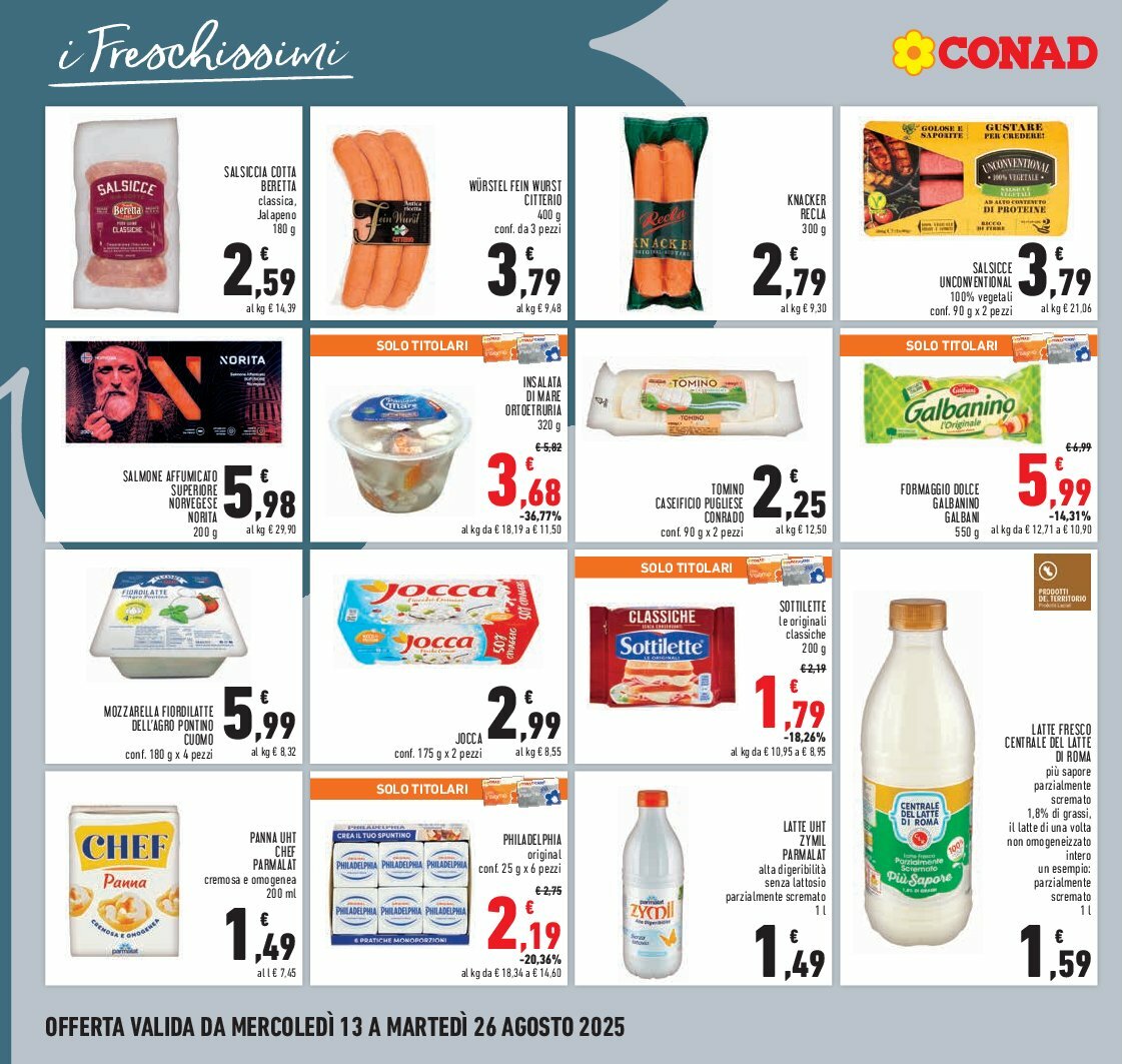 conad - Volantino Conad valido dal 13/08 al 26/08 - page: 8