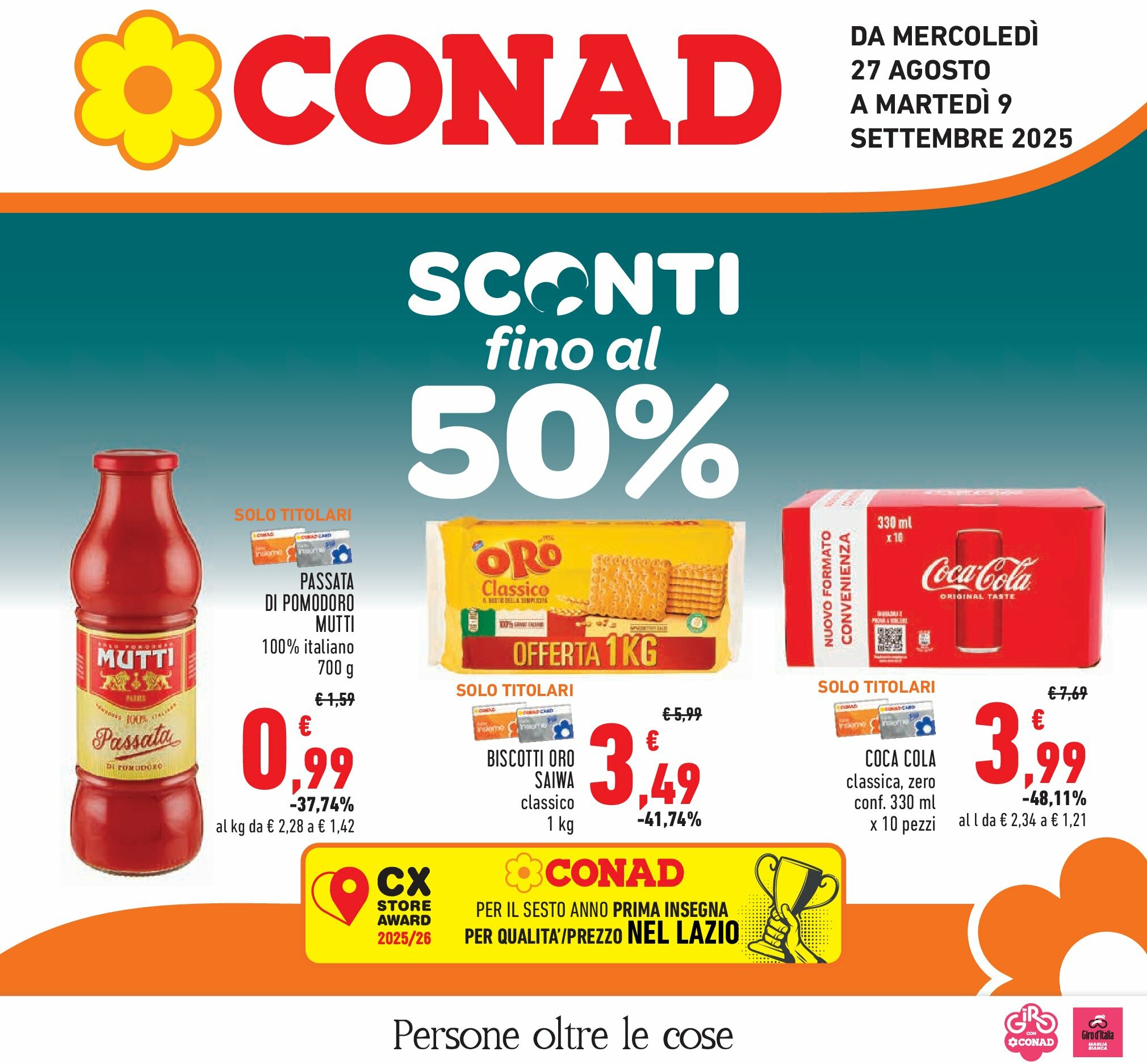 conad - Volantino Conad valido dal 27/08 al 09/09