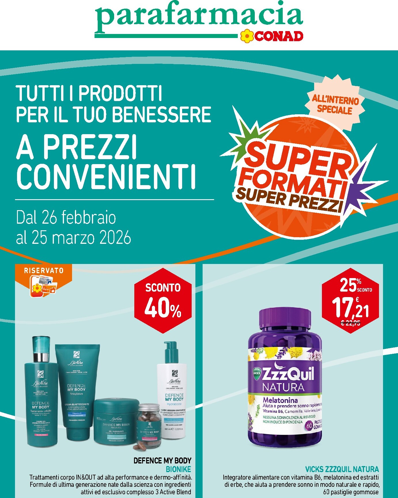 conad - Volantino Conad - Parafarmacia valido dal 26/02/2026 al 25/03/2026 - page: 1