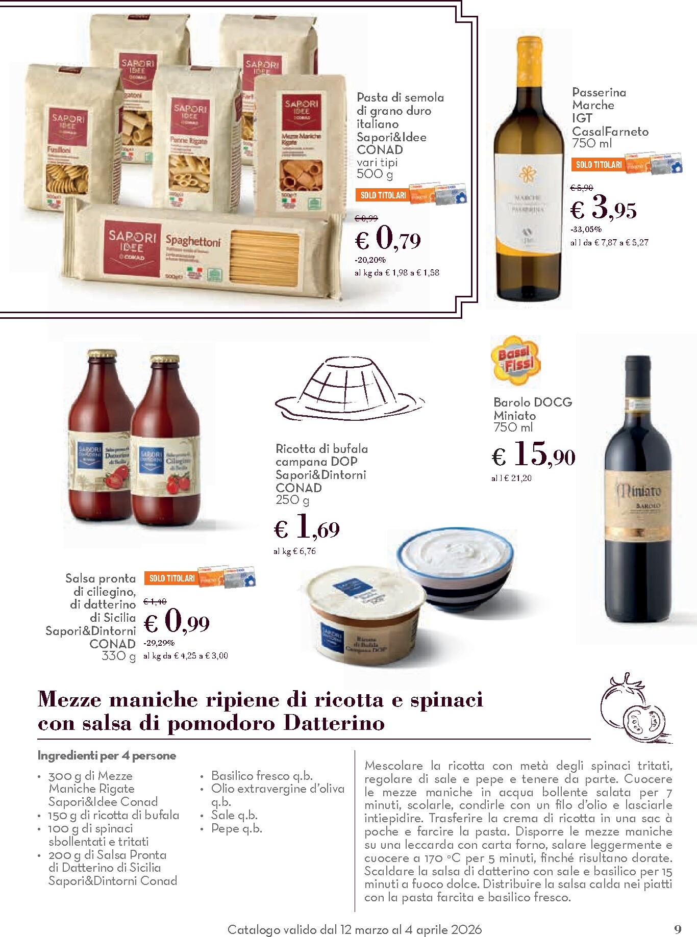conad - Volantino Conad - Pasqua dal Gusto valido dal 12/03/2026 al 04/04/2026 - page: 9